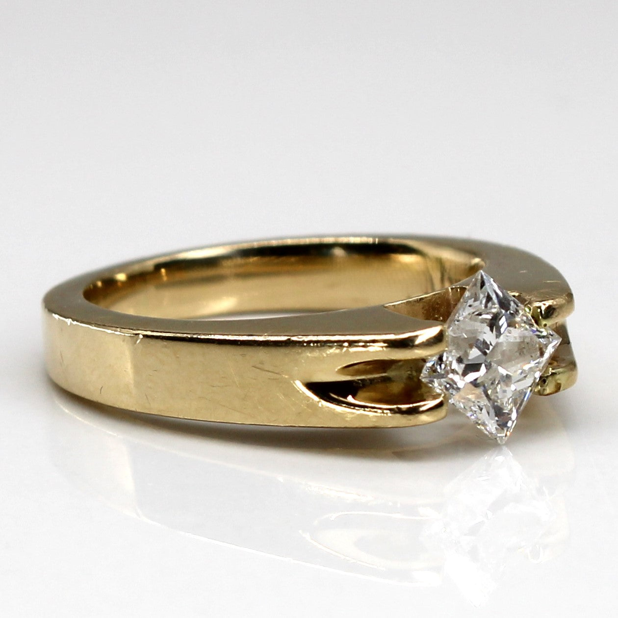 Solitaire Princess Diamond Ring | 0.77ct SI2 F | SZ 5 |