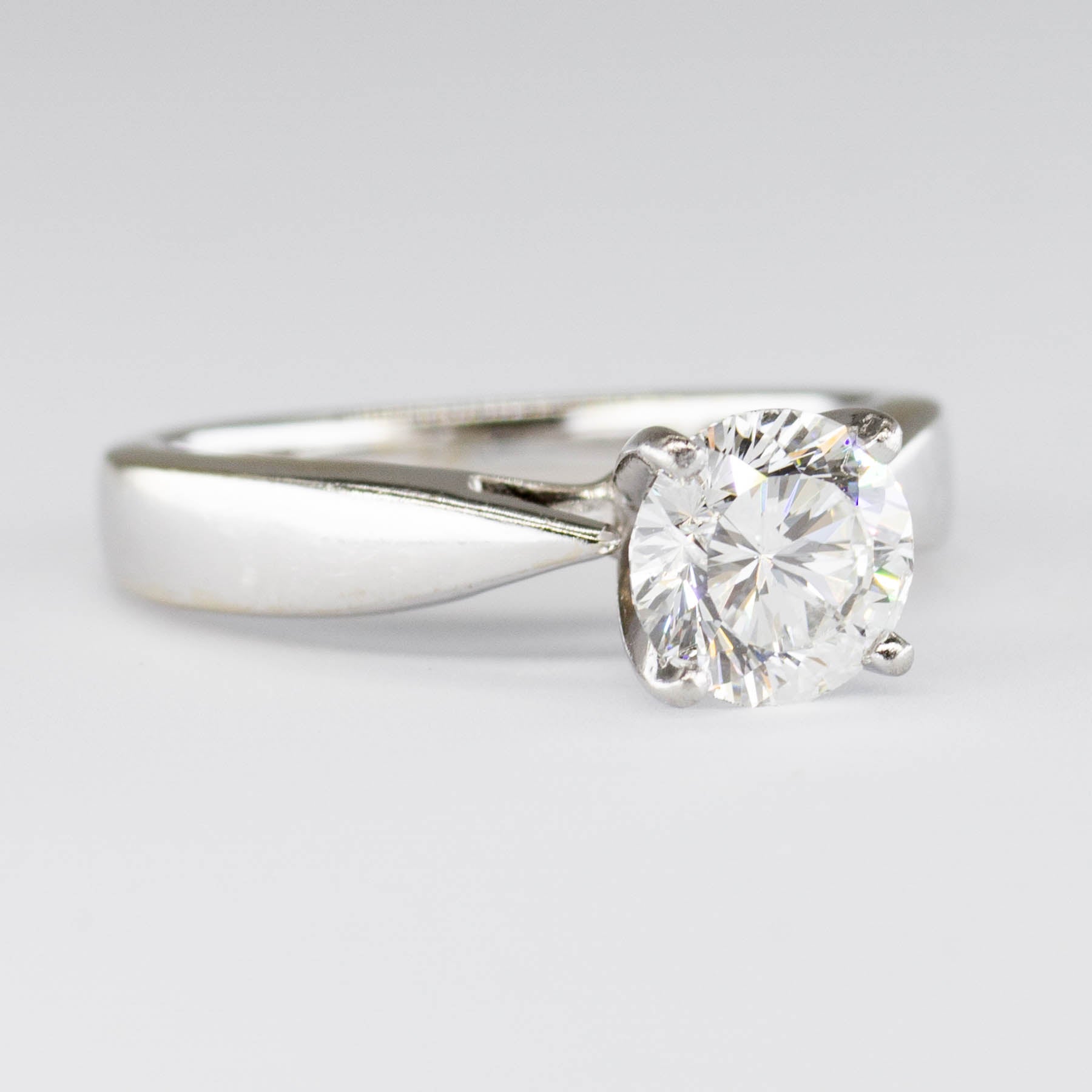Bague de fiançailles solitaire en diamant canadien à 100 facettes | 1,07 ct SI2 H | Taille 4,5 |