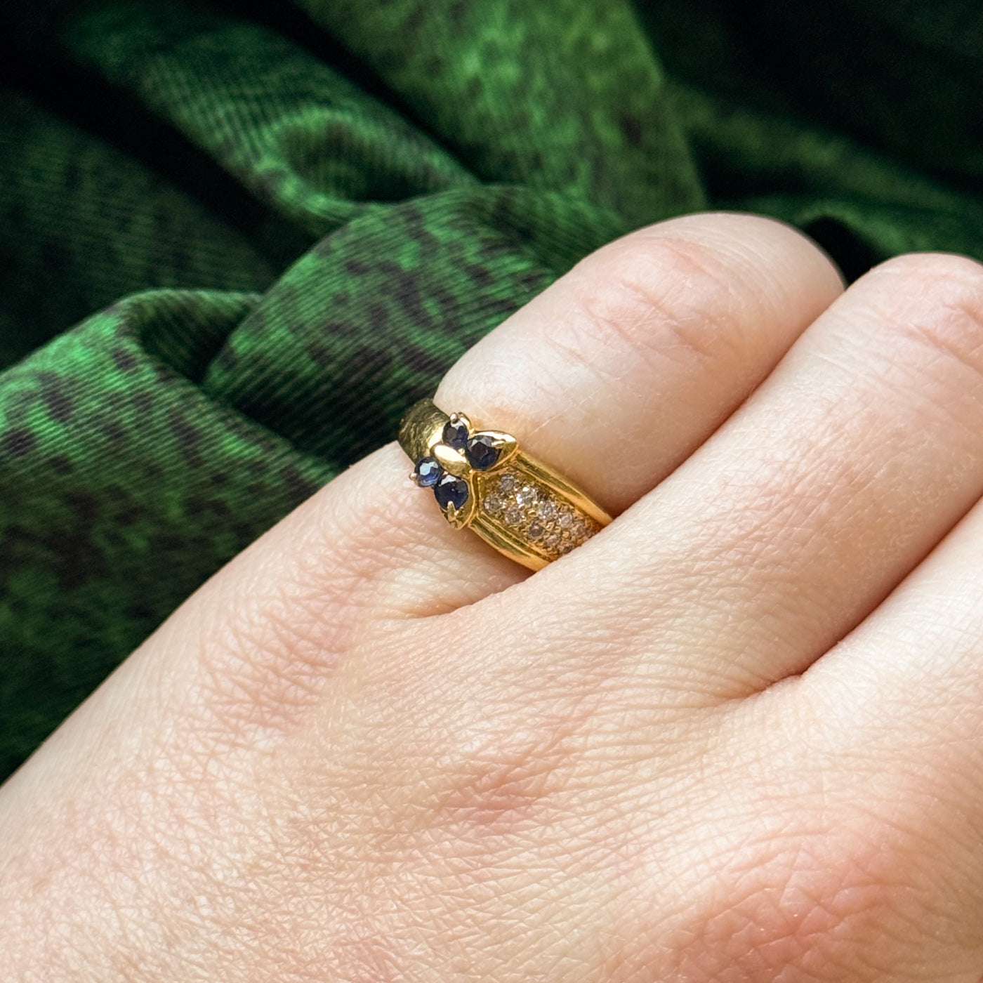 Sapphire & Diamond Butterfly Ring | 0.28ctw, 0.14ctw | SZ 3 |