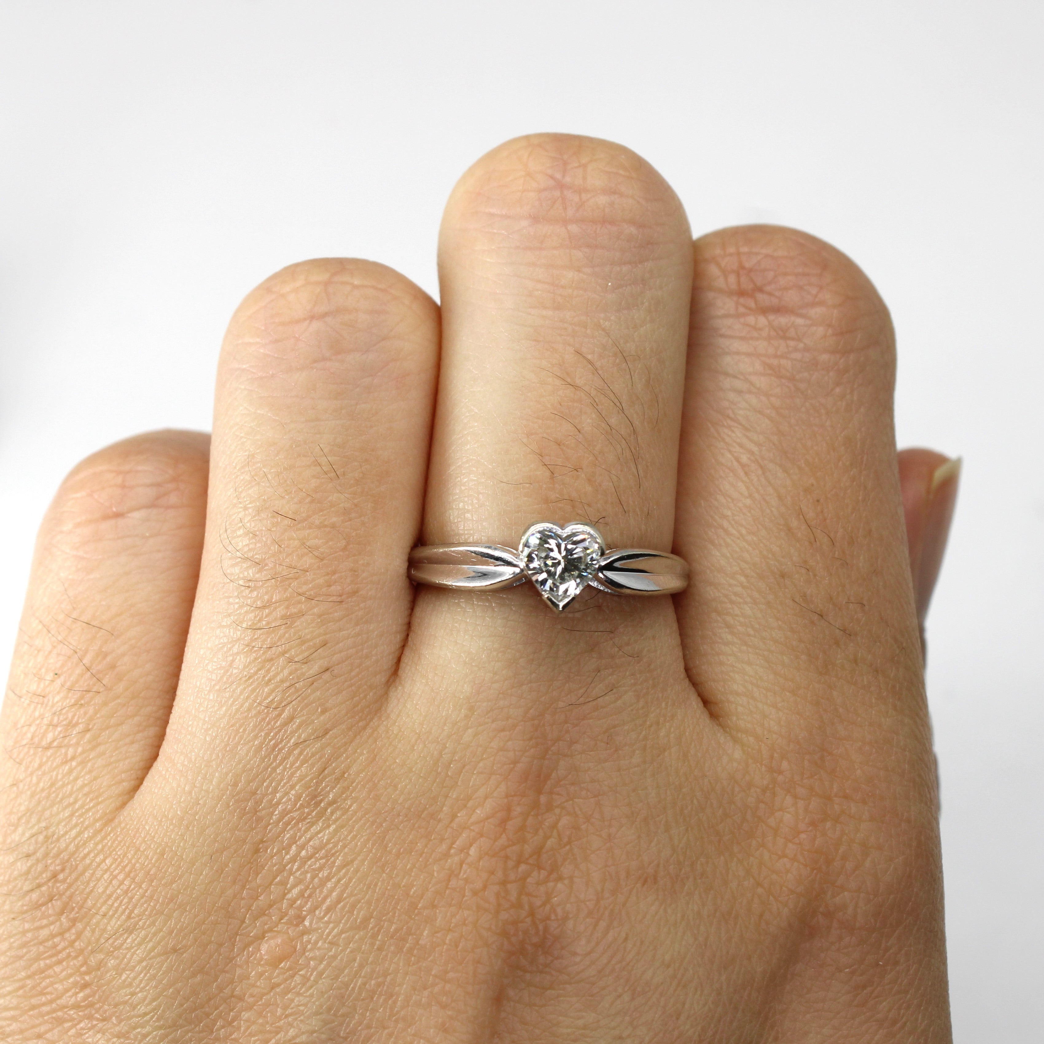 Heart Diamond Gold Ring | 0.40ct | SZ 7 |