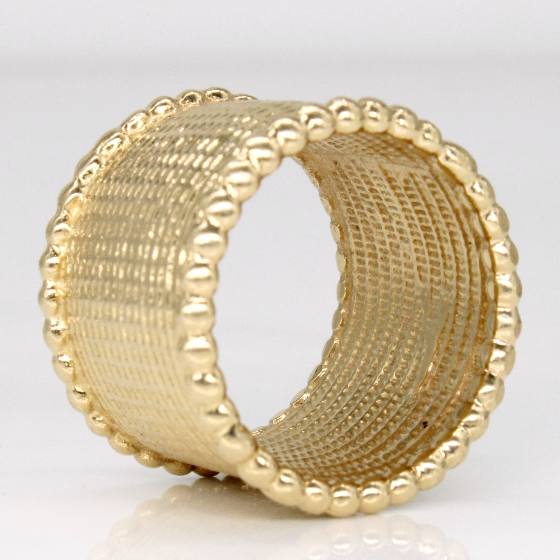 14k Yellow Gold Wide Band | SZ 6.5 |