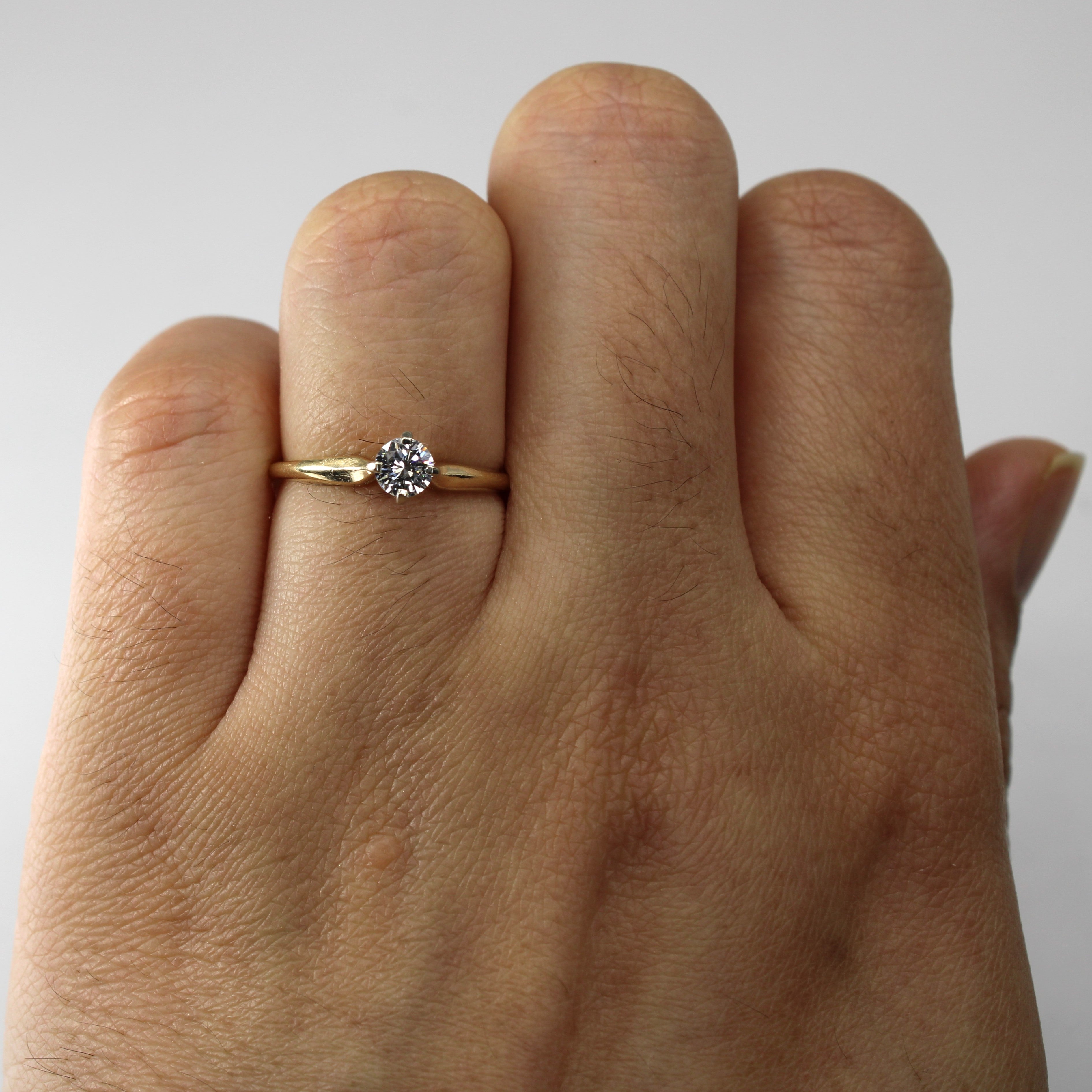 Solitaire Diamond Engagement Ring| 0.25ct | SZ 4.75 |
