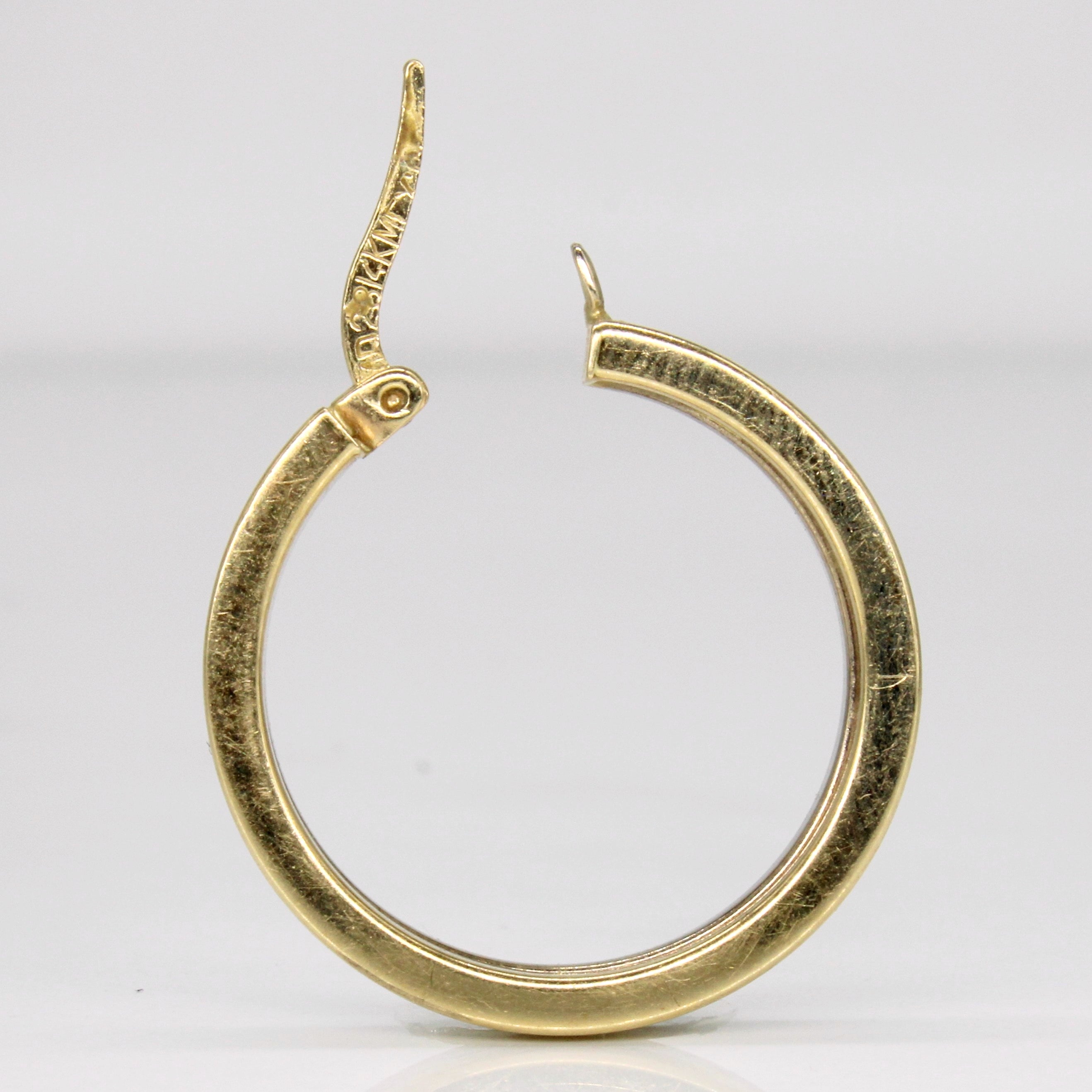 14k Two Tone Gold Hoop Earrings