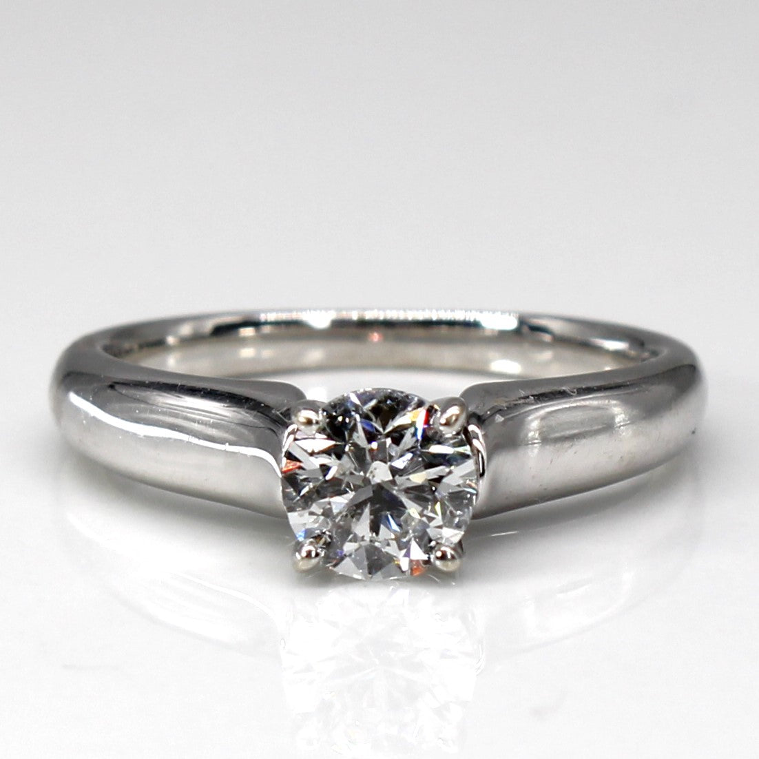 Solitaire Diamond White Gold Engagement Ring | 0.74ct I1 F | SZ 6 |