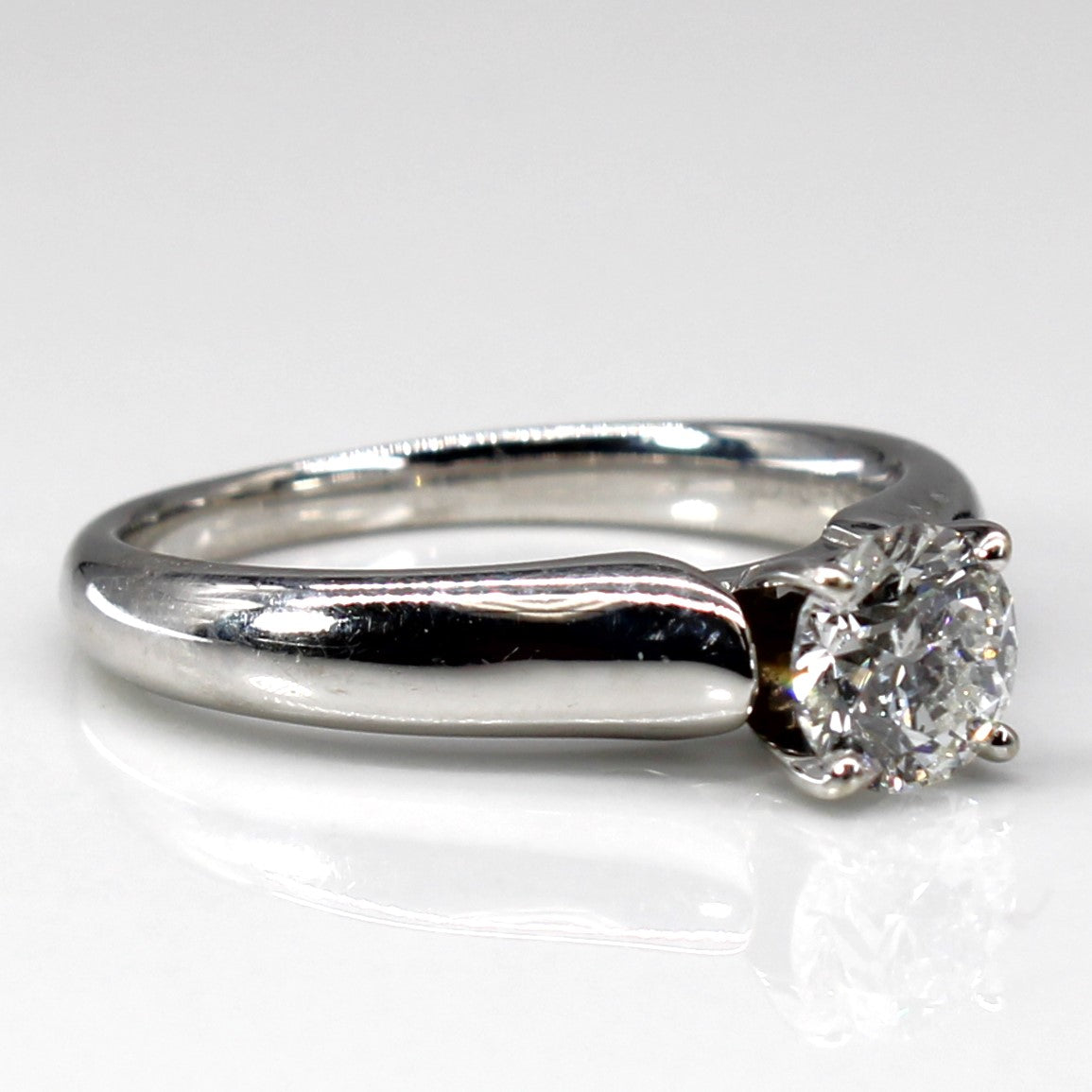 Solitaire Diamond White Gold Engagement Ring | 0.74ct I1 F | SZ 6 |