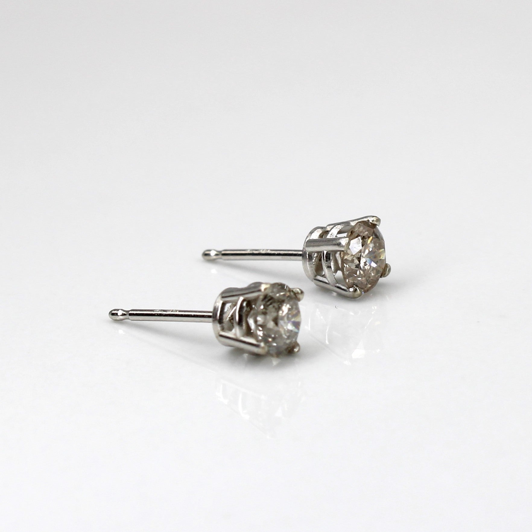 Four Prong Solitaire Diamond Studs | 0.75ctw |