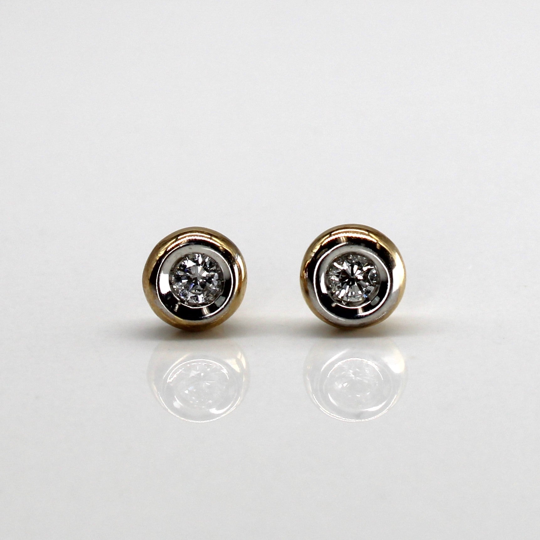 Bezel Set Diamond Stud Earrings | 0.28ctw |
