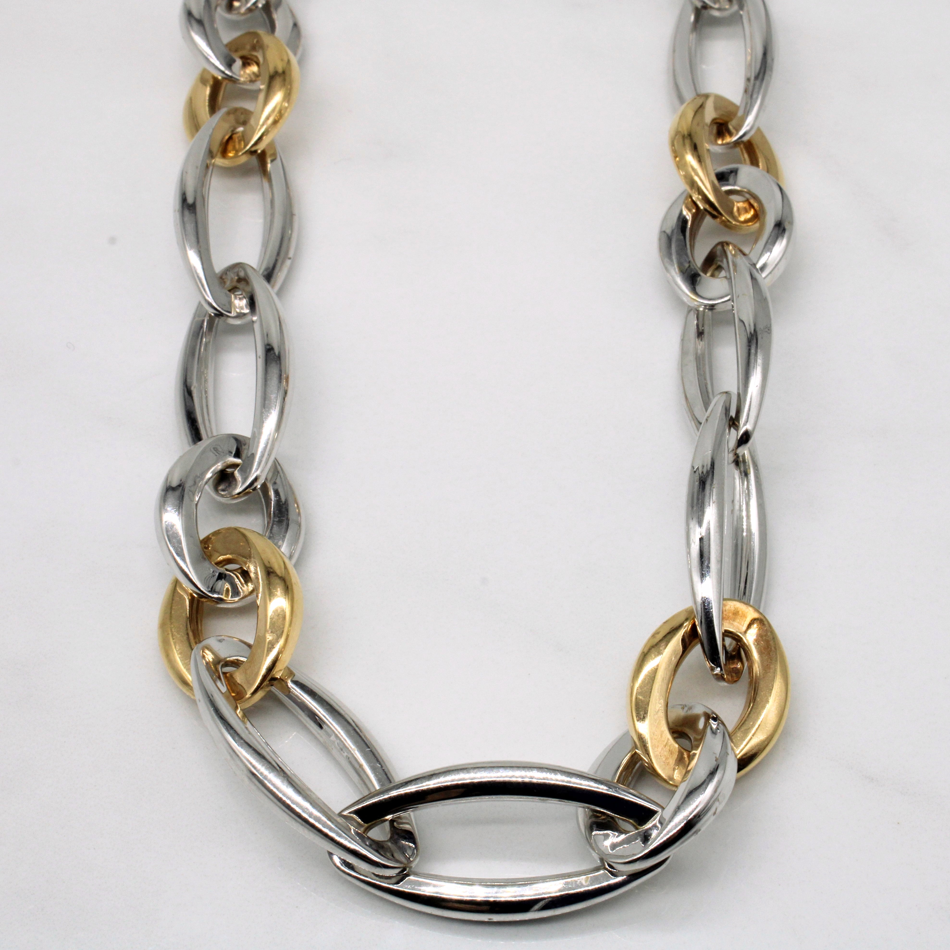 18k Two Tone Gold Necklace | 20" |