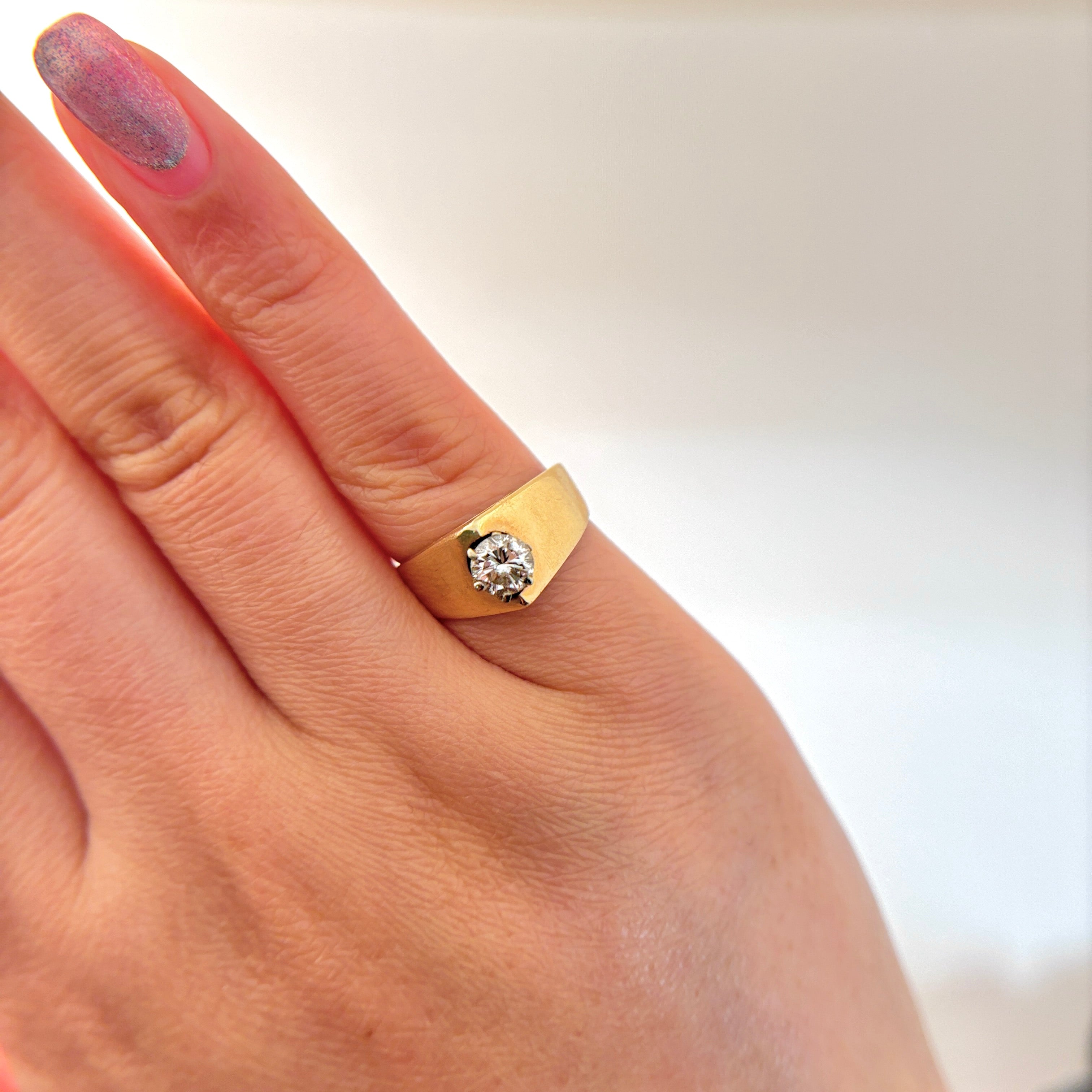 14K Yellow and White Gold Diamond Ring | 0.52 ct | SZ 5.5 |