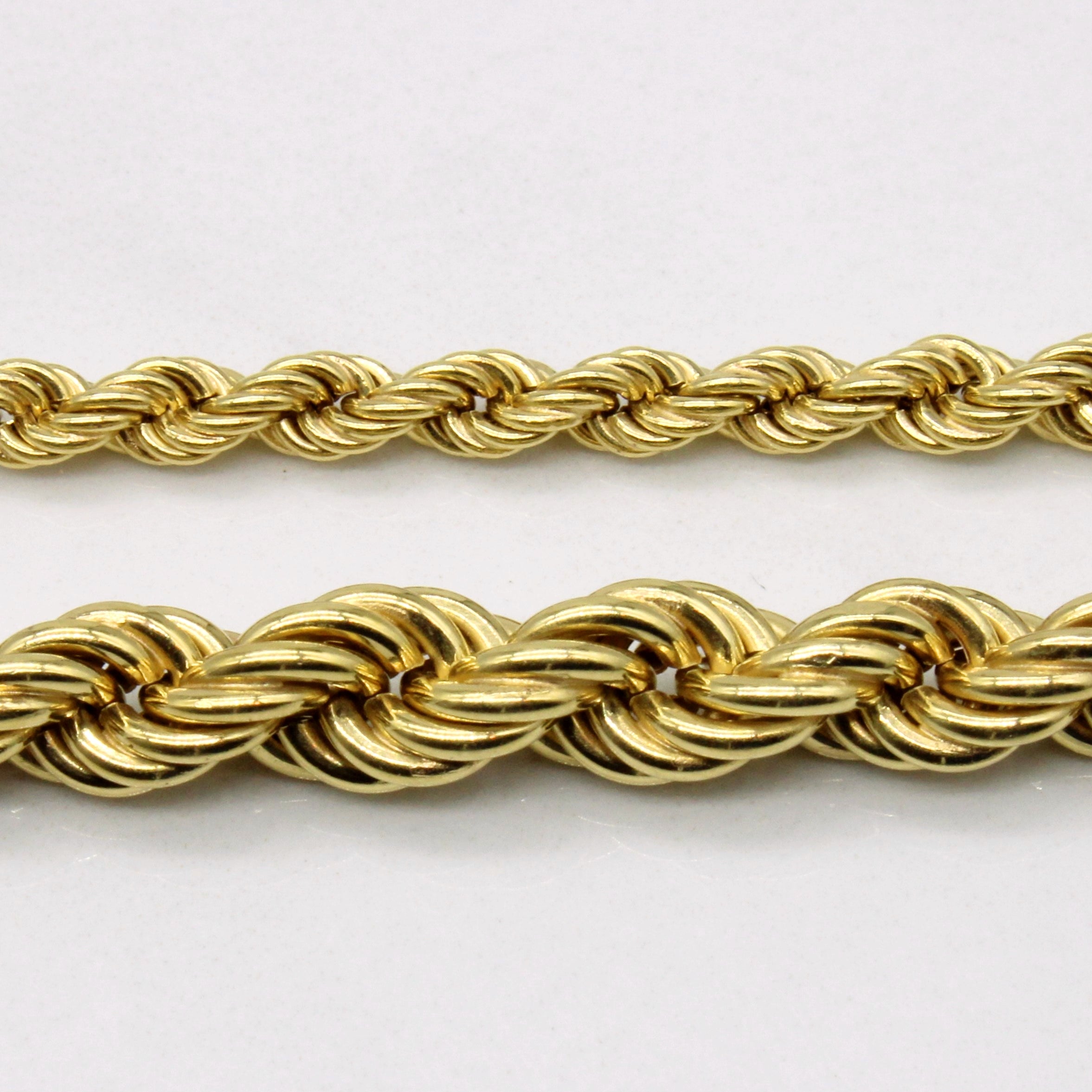Vintage Italian 18k Yellow Gold Rope Chain | 19" |