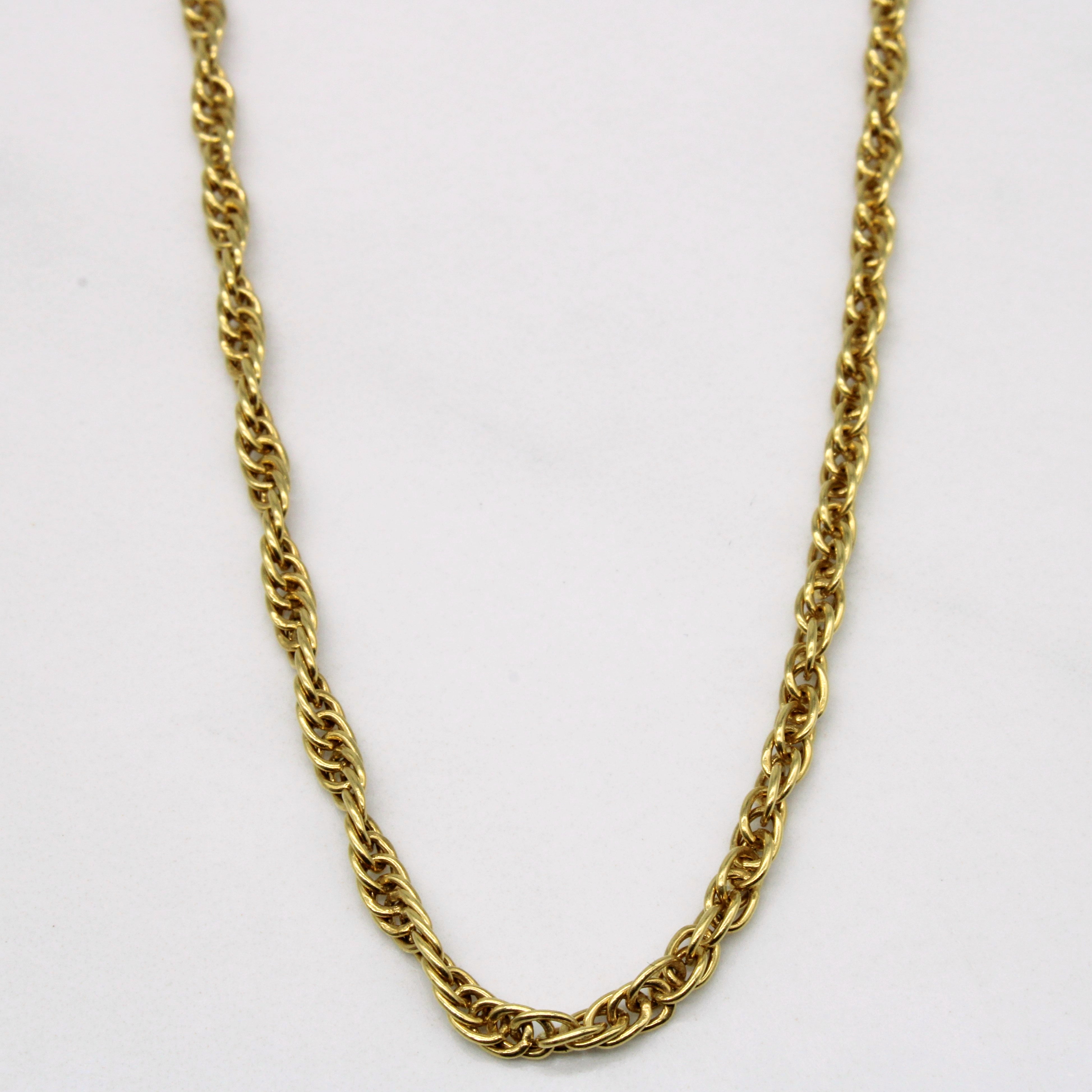 18k Yellow Gold Rope Link Chain | 24" |