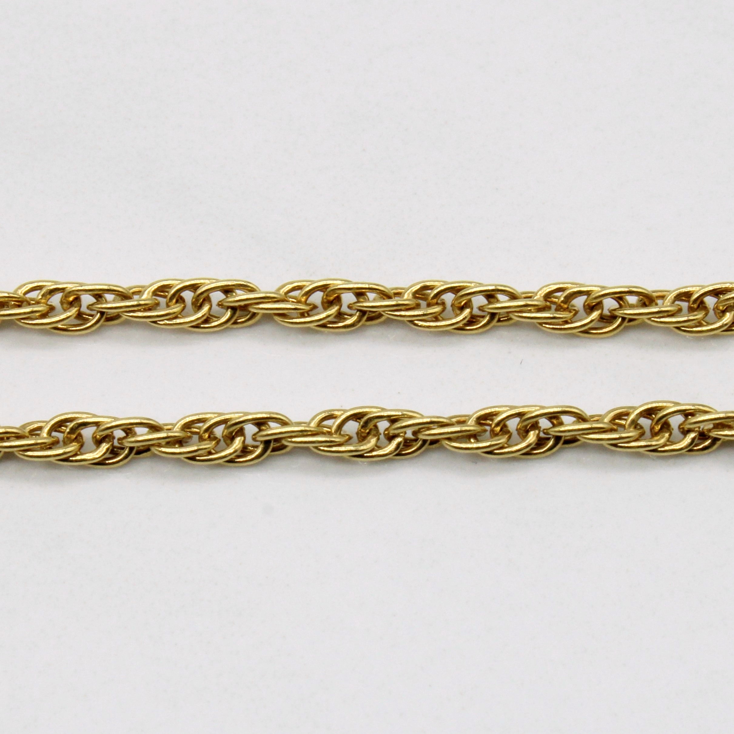 18k Yellow Gold Rope Link Chain | 24" |