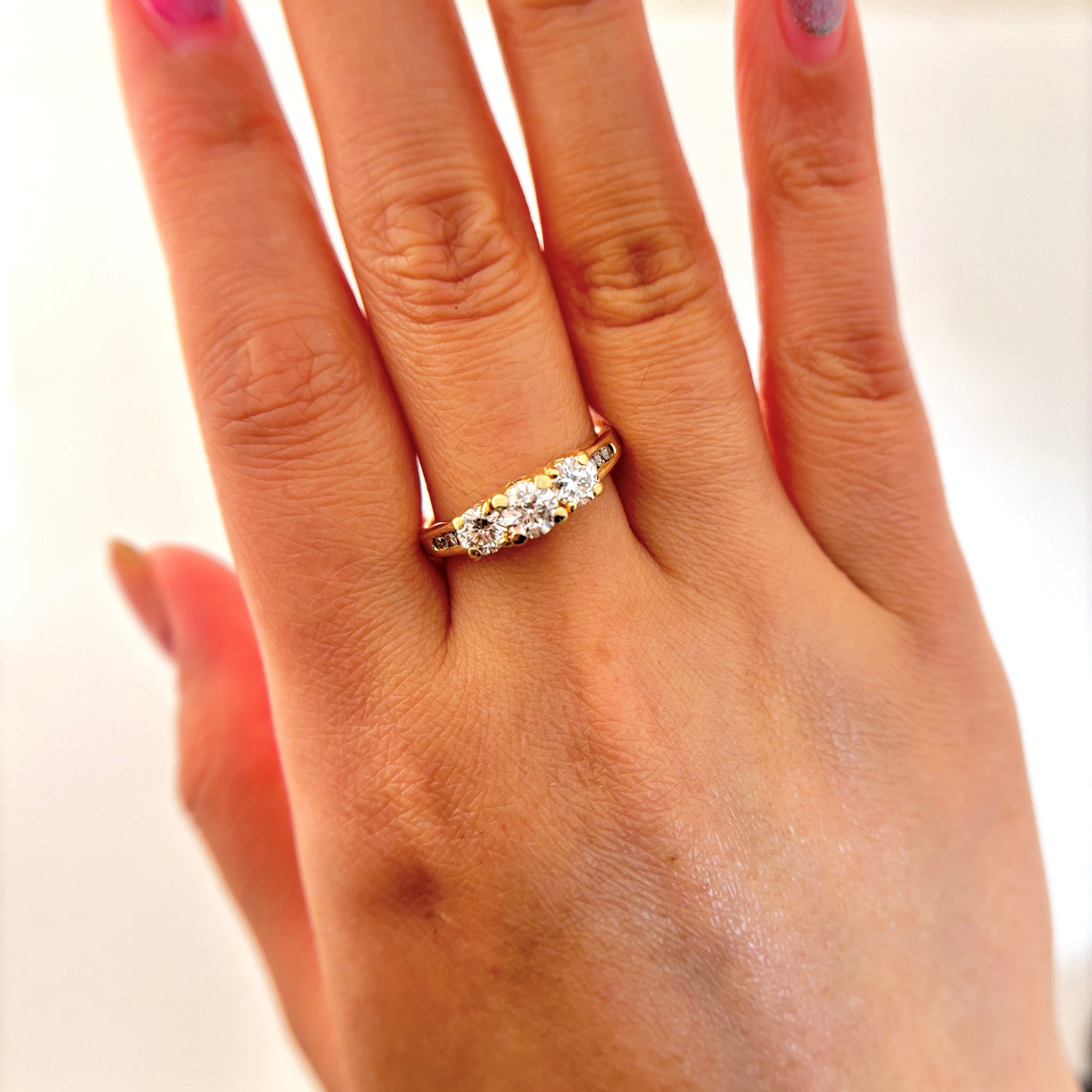 14K Yellow and White Gold Diamond Ring | 1.31 ctw | SZ 9.5 |