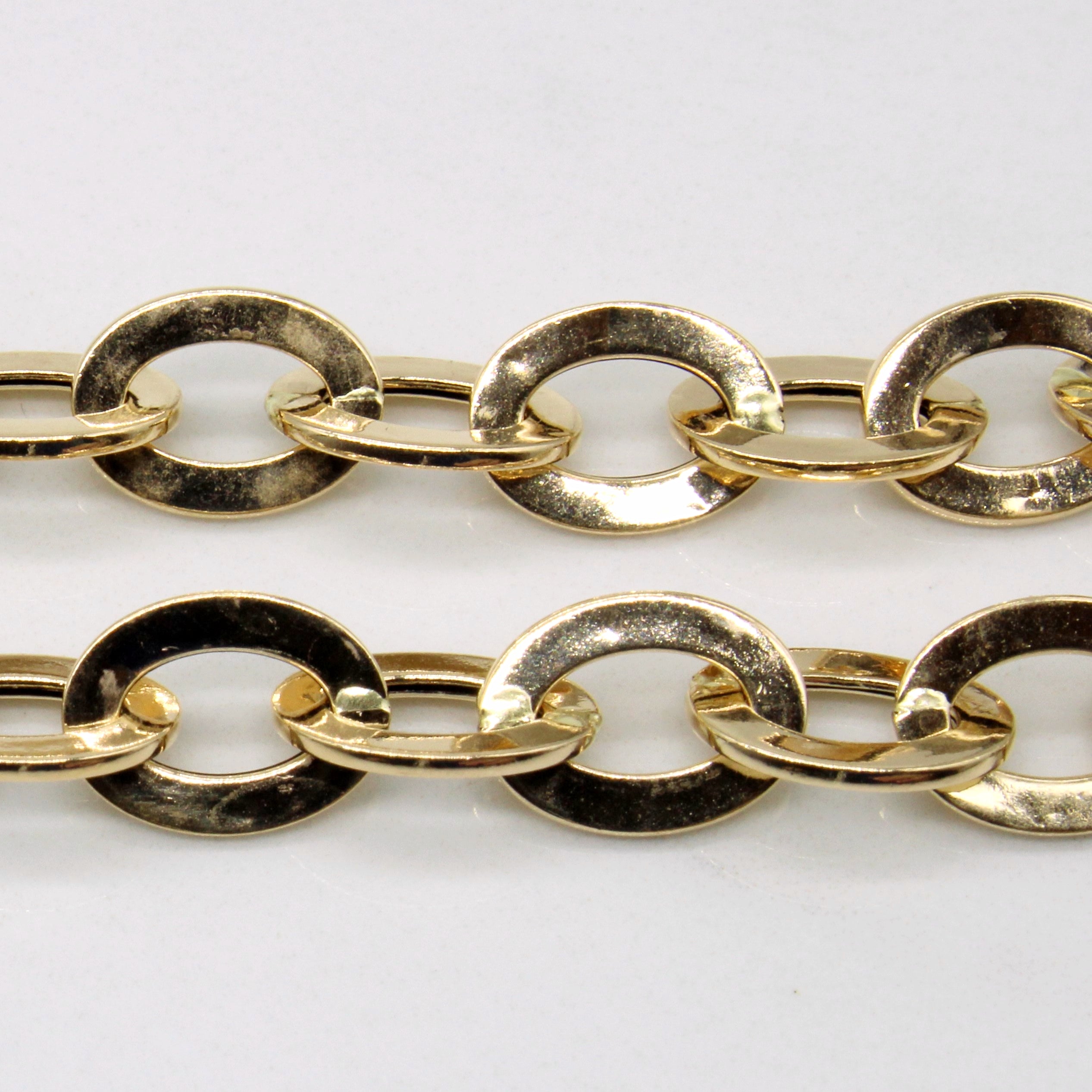 Chaîne à maillons ovales en or jaune 14 carats | 23 pouces |