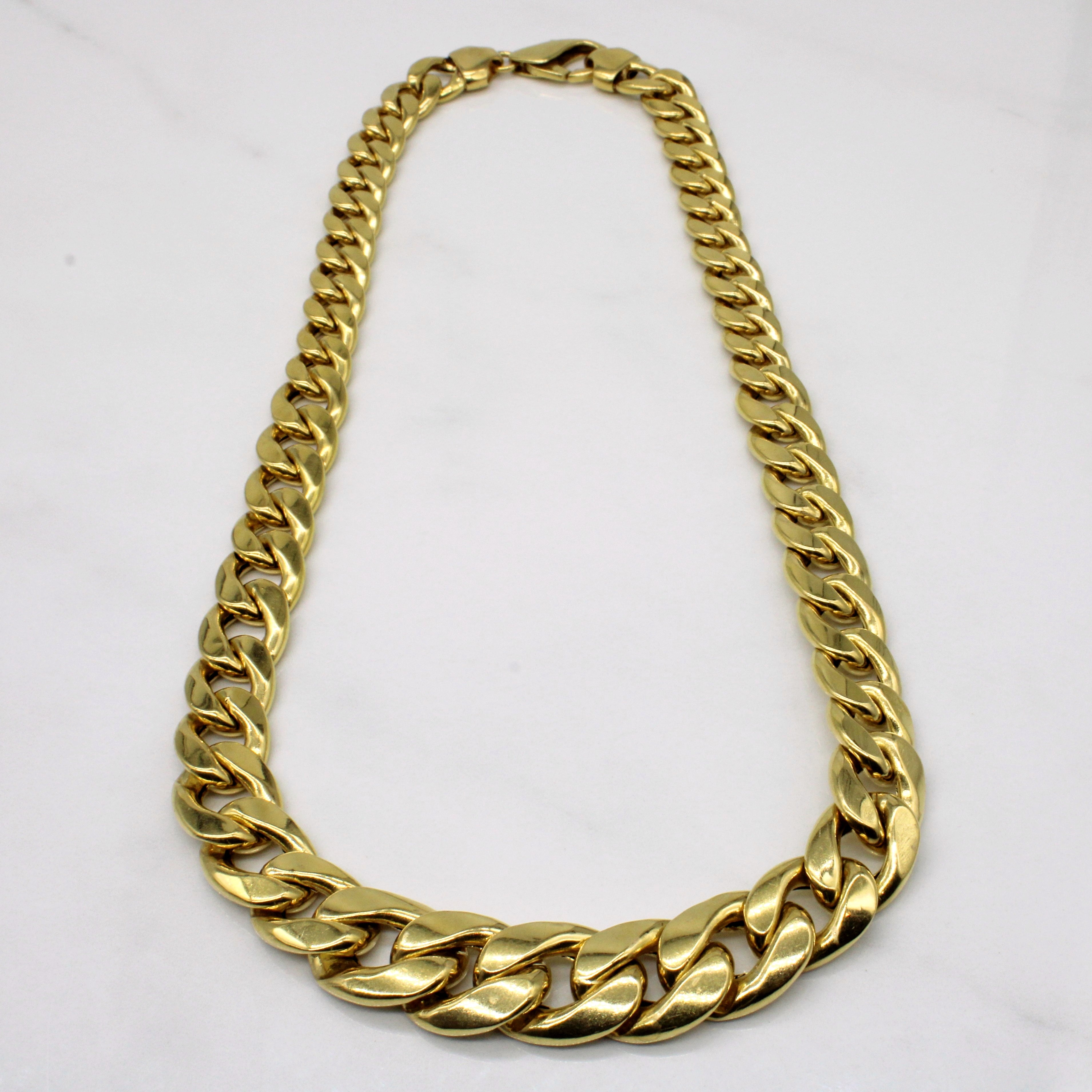 18k Yellow Gold Cuban Link Chain | 17" |