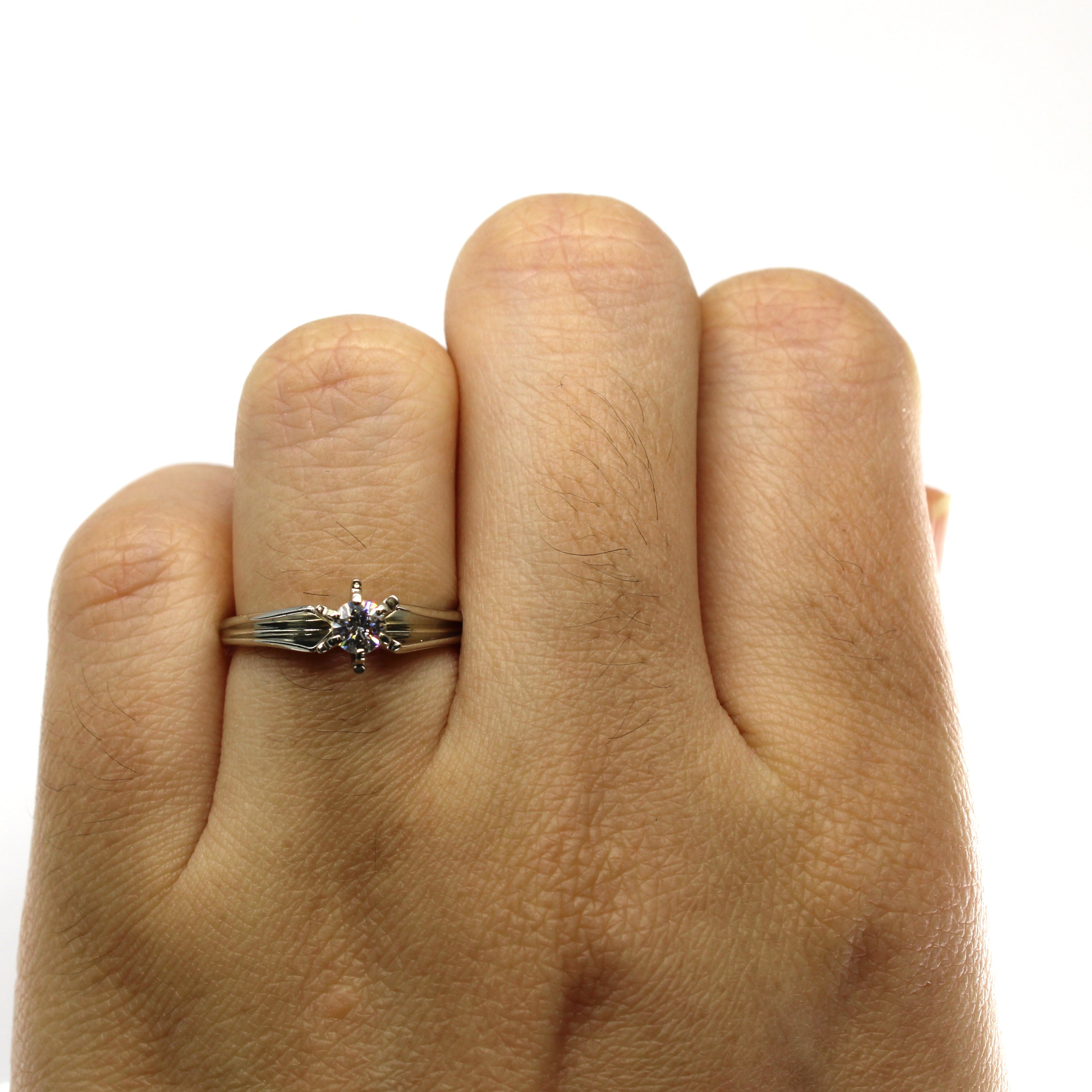 High Set Solitaire Diamond Ring | 0.18ct | 4.75 |