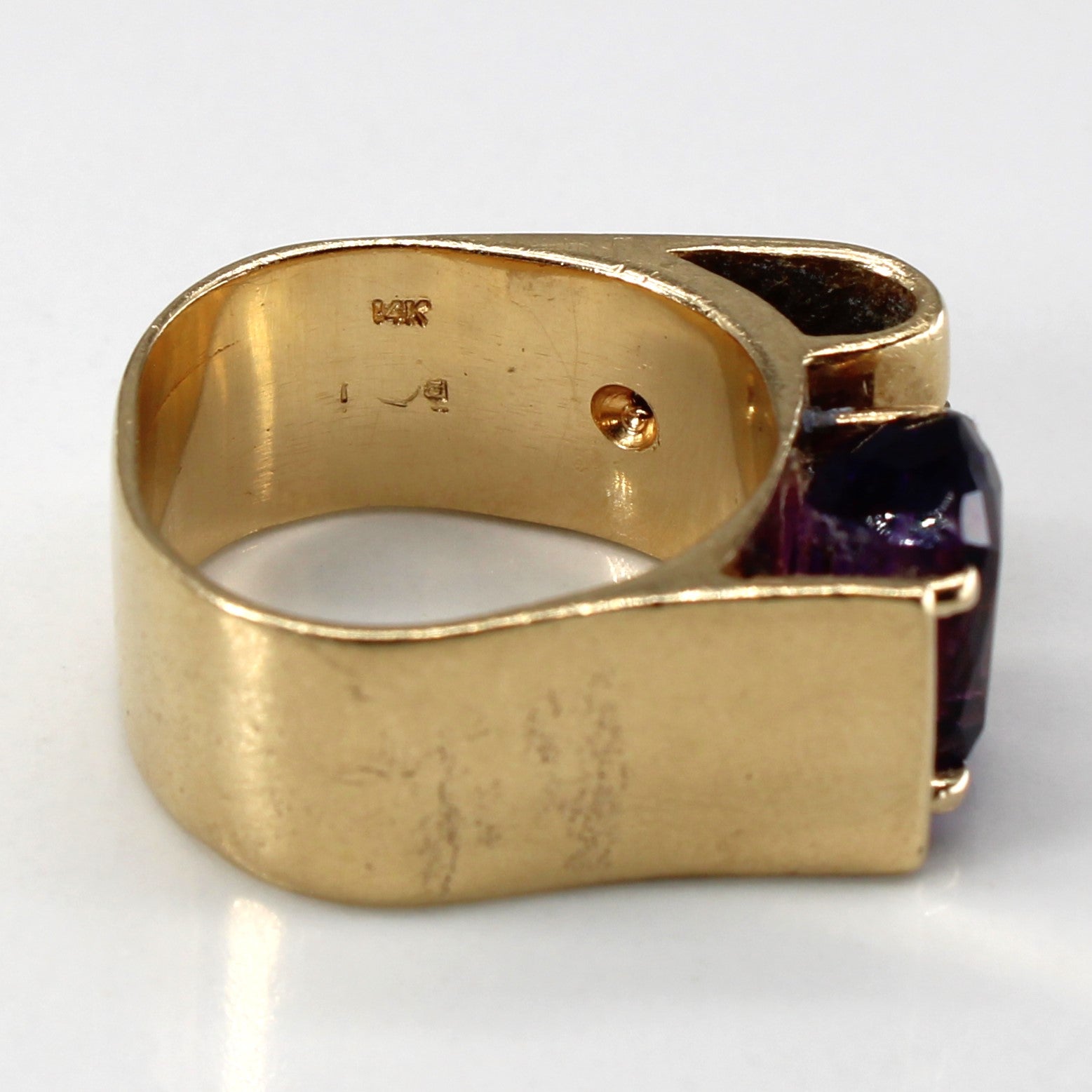 High Set Amethyst & Diamond Ring | 3.60ct | 0.21ctw | SZ 5.75 |