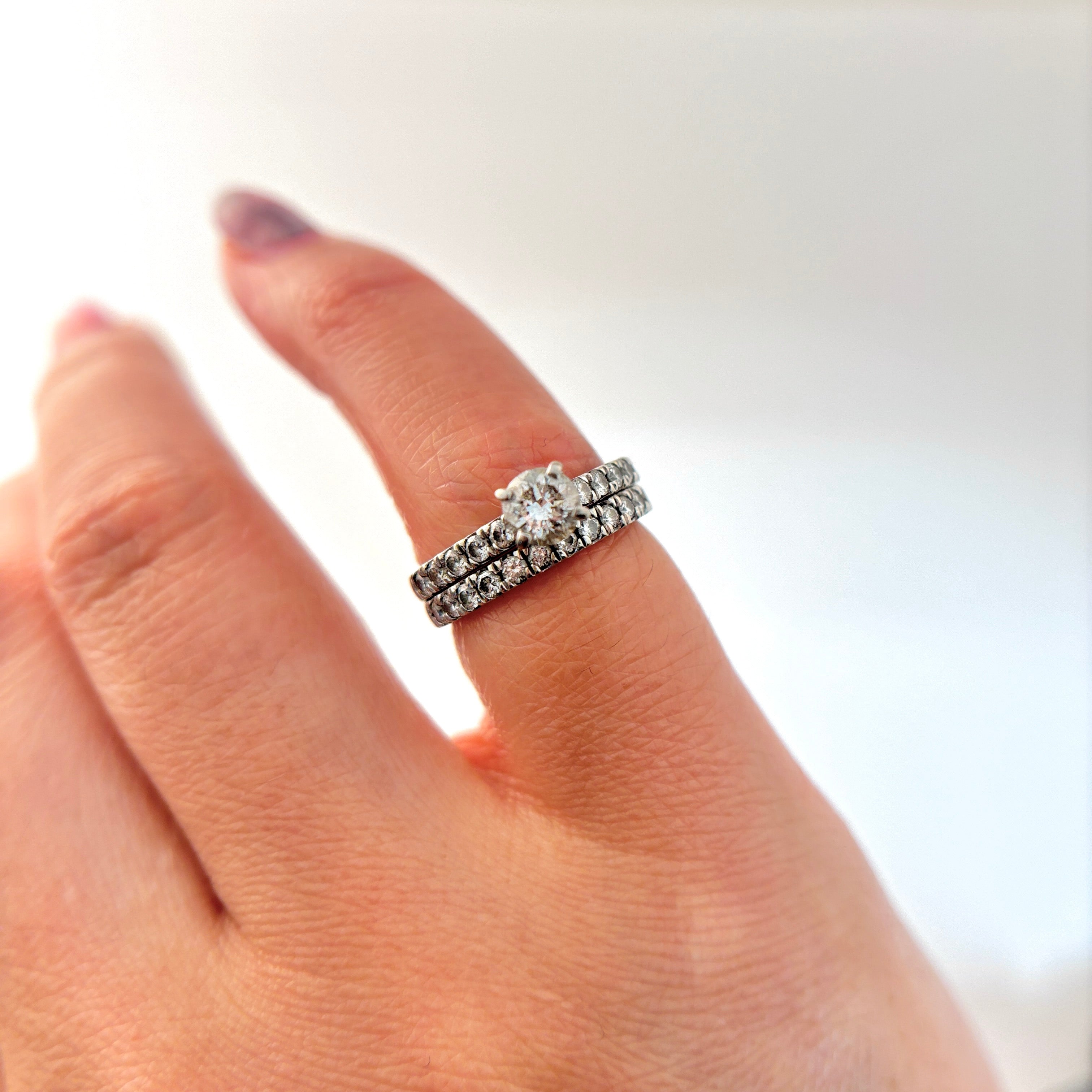 14K White Gold Diamond Ring | 1.15 ctw | SZ 3.75 |