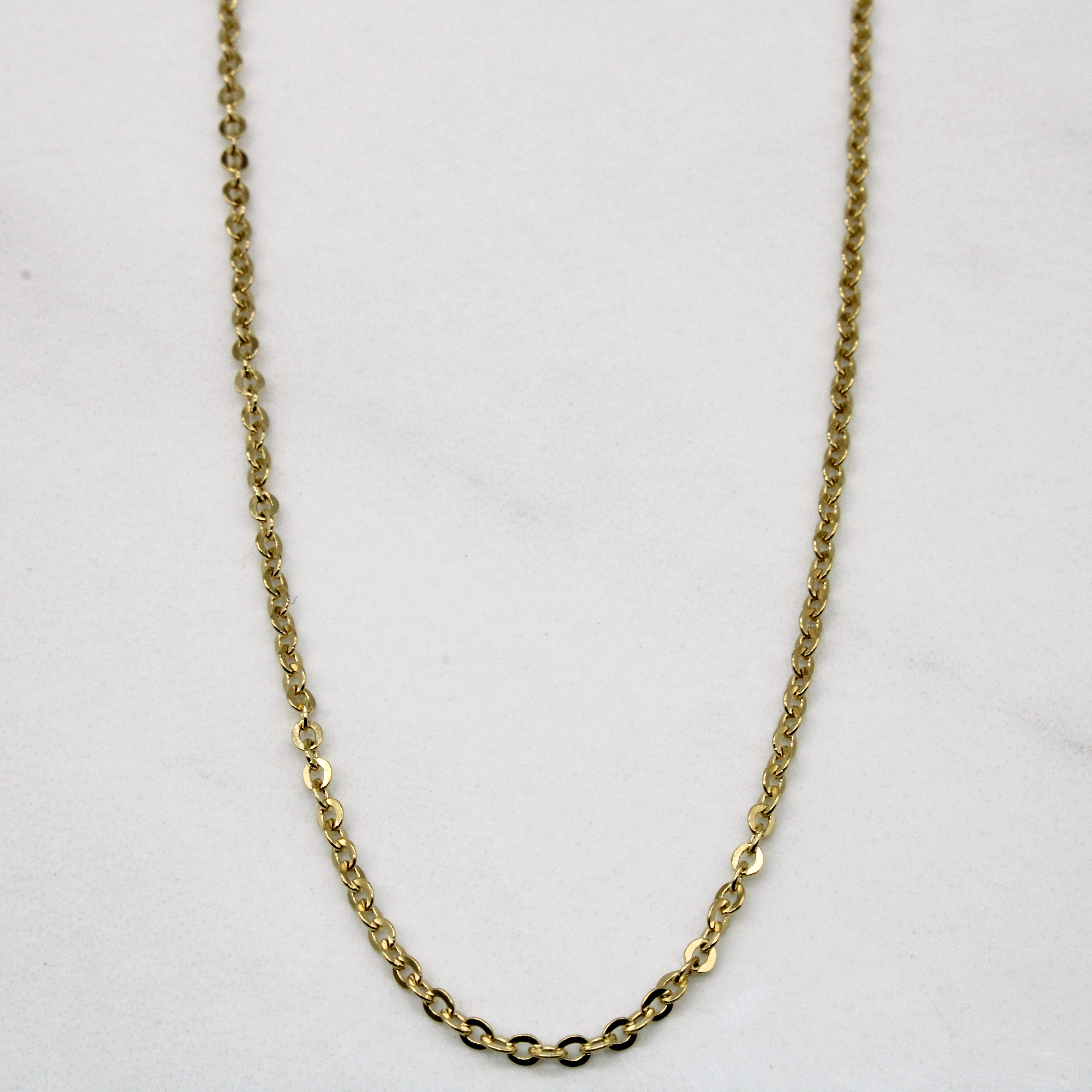 18k Yellow Gold Oval Link Chain | 24" |