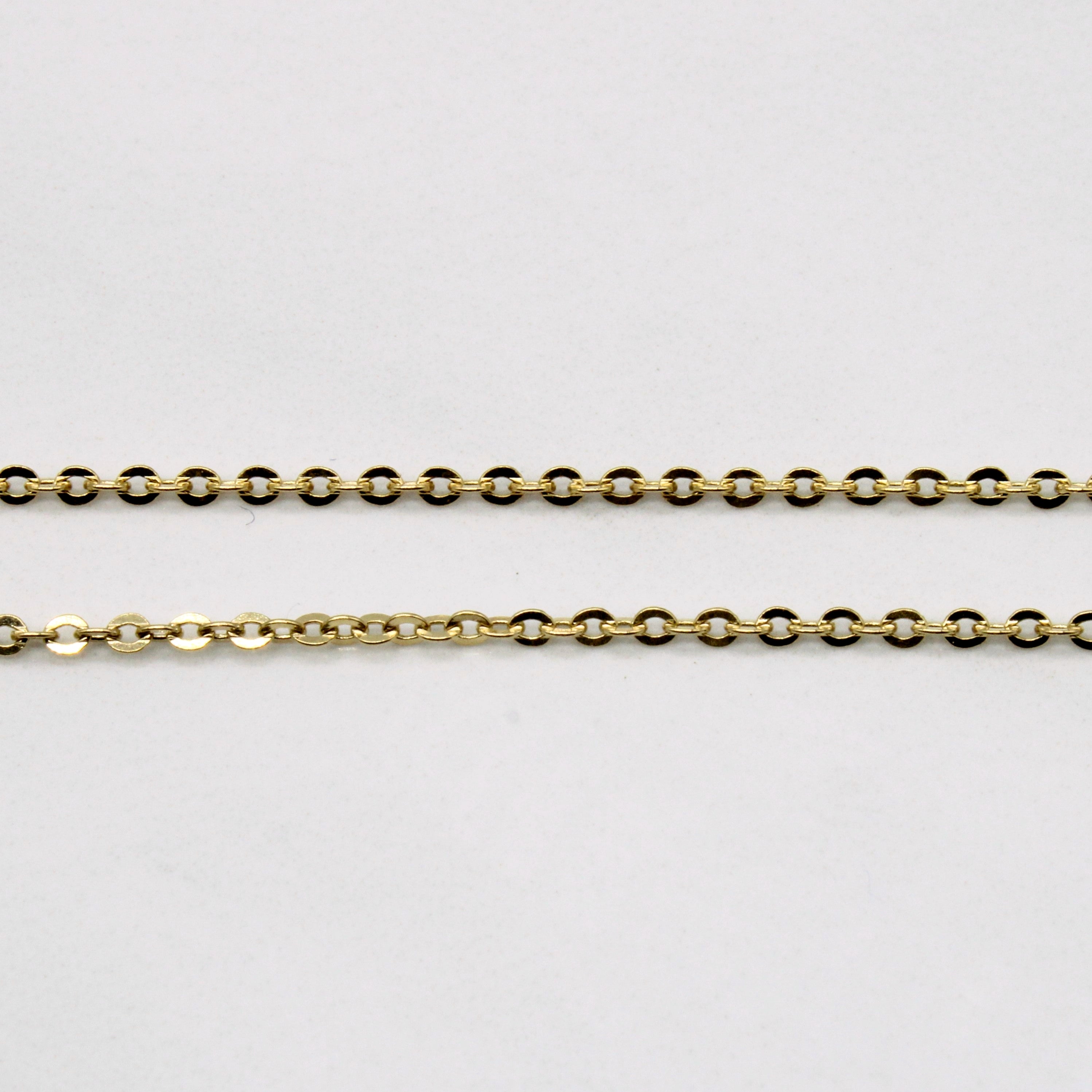 18k Yellow Gold Oval Link Chain | 24" |