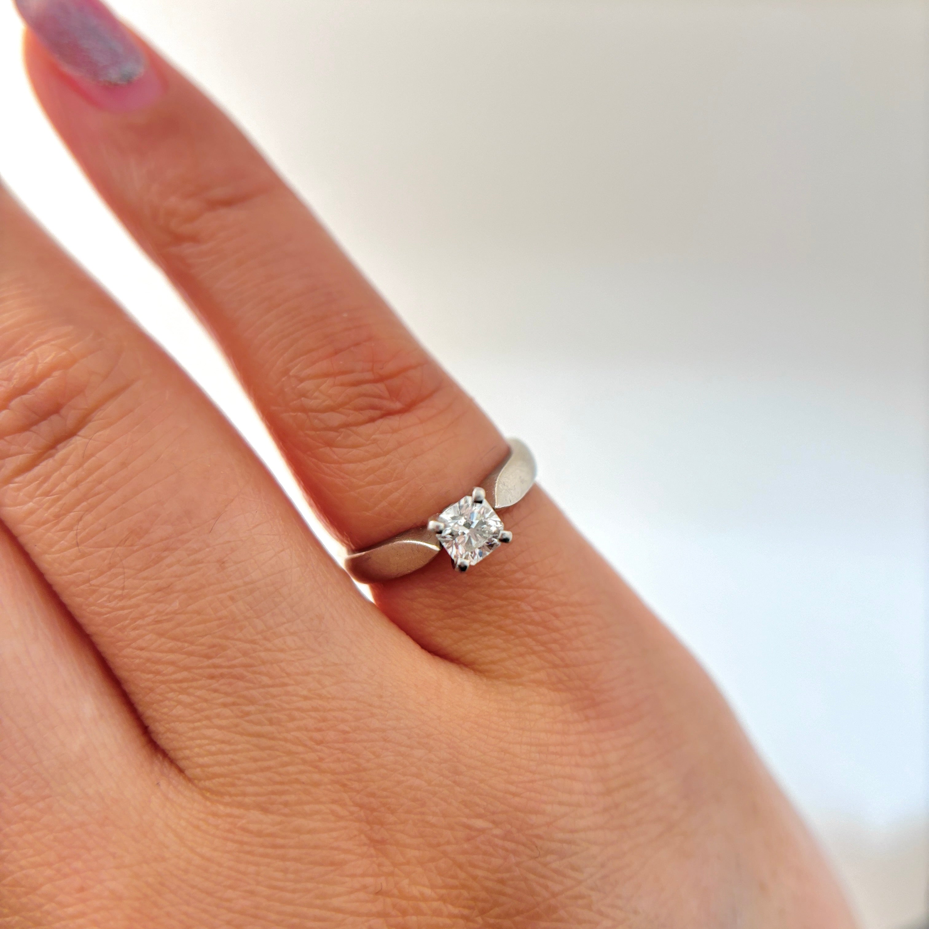 Platinum Diamond Ring | 0.45 ct | SZ 5 |