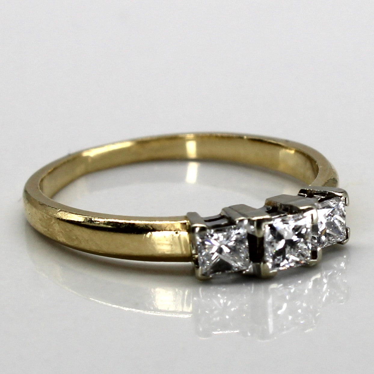 Three Stone Princess Diamond Ring | 0.62ctw | SZ 6.5 |