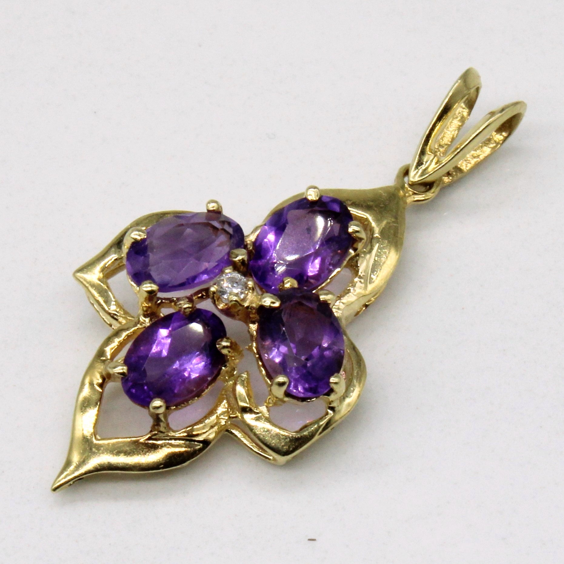 Amethyst & Diamond Pendant | 1.60ctw, 0.01ct |