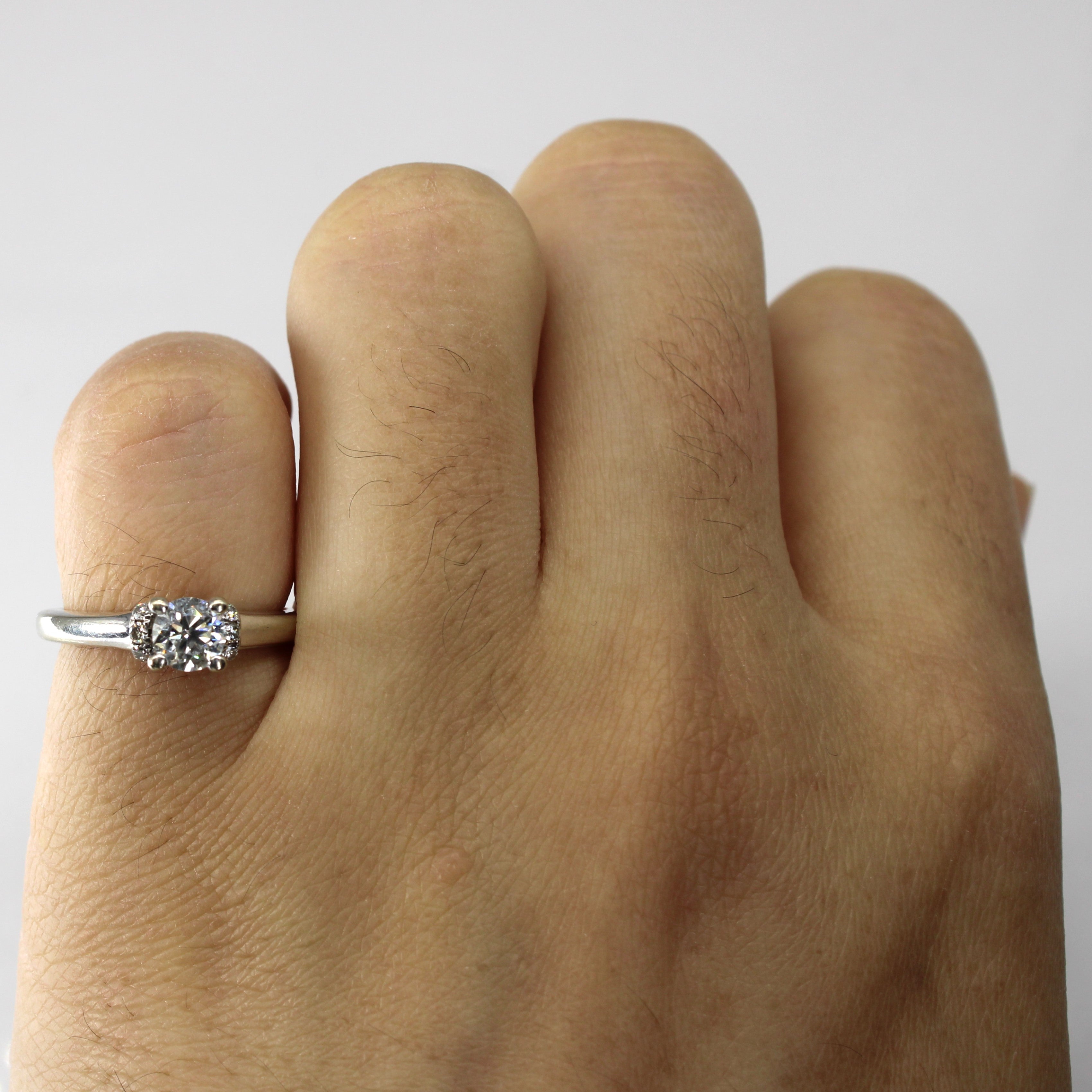 Solitaire with Accents Diamond Ring | 0.74ctw | SZ 3.5 |