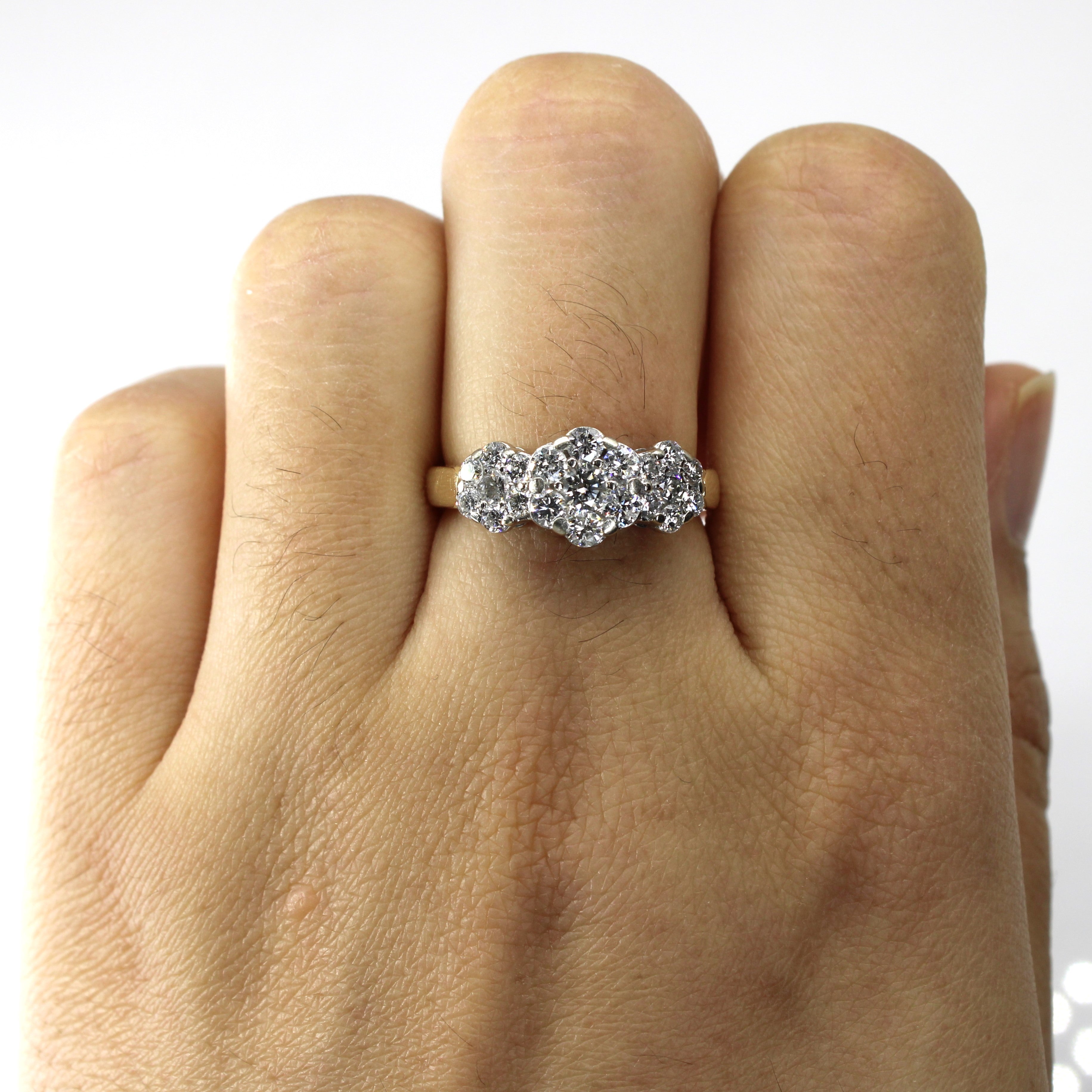 Cluster Set Diamond Ring | 0.87ctw| SZ 6.5 |