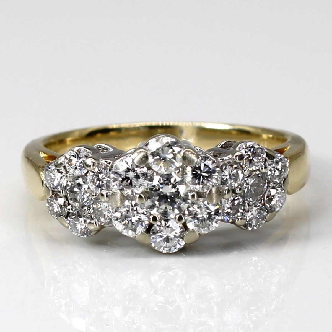Cluster Set Diamond Ring | 0.87ctw| SZ 6.5 |
