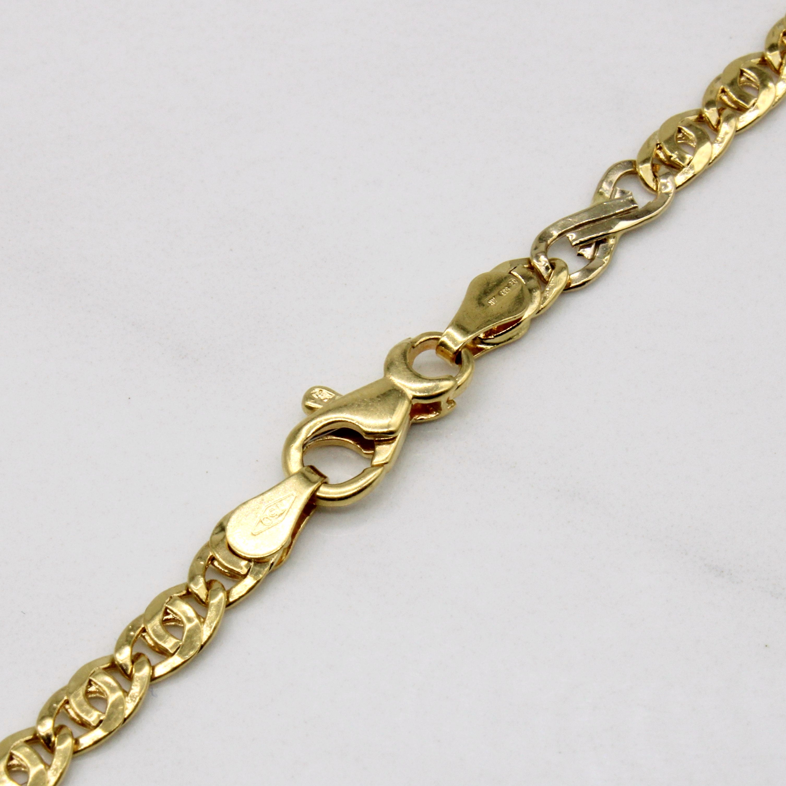 18k Yellow Gold Mixed Link Chain | 23" |
