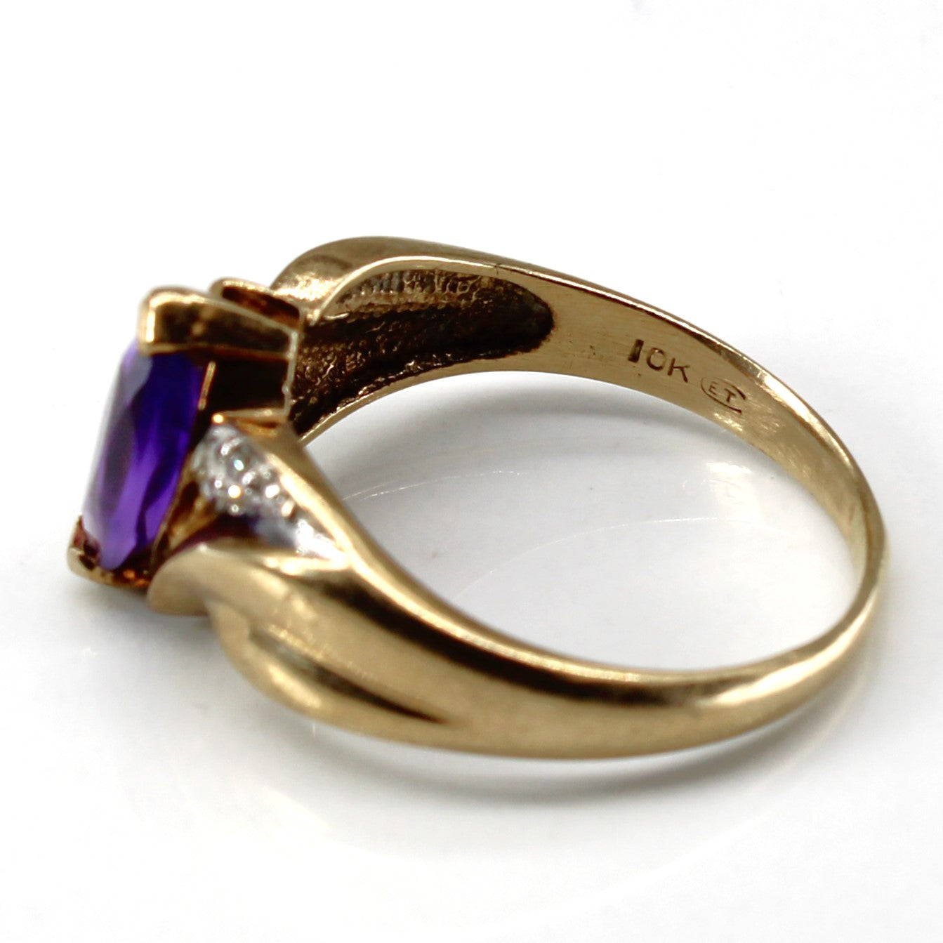 Bypass Amethyst & Diamond Ring | 0.75ct | 0.02ctw | SZ 7 |
