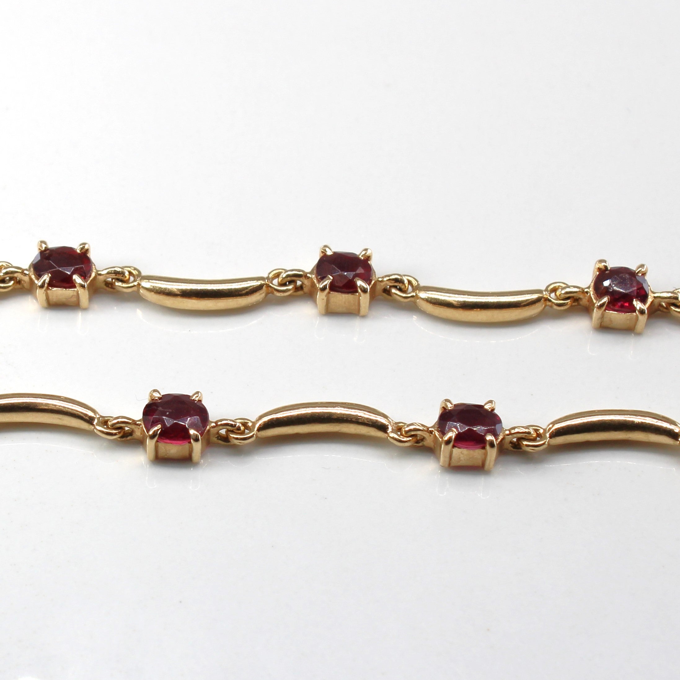 Garnet Gold Necklace | 10.40ctw | 16"|