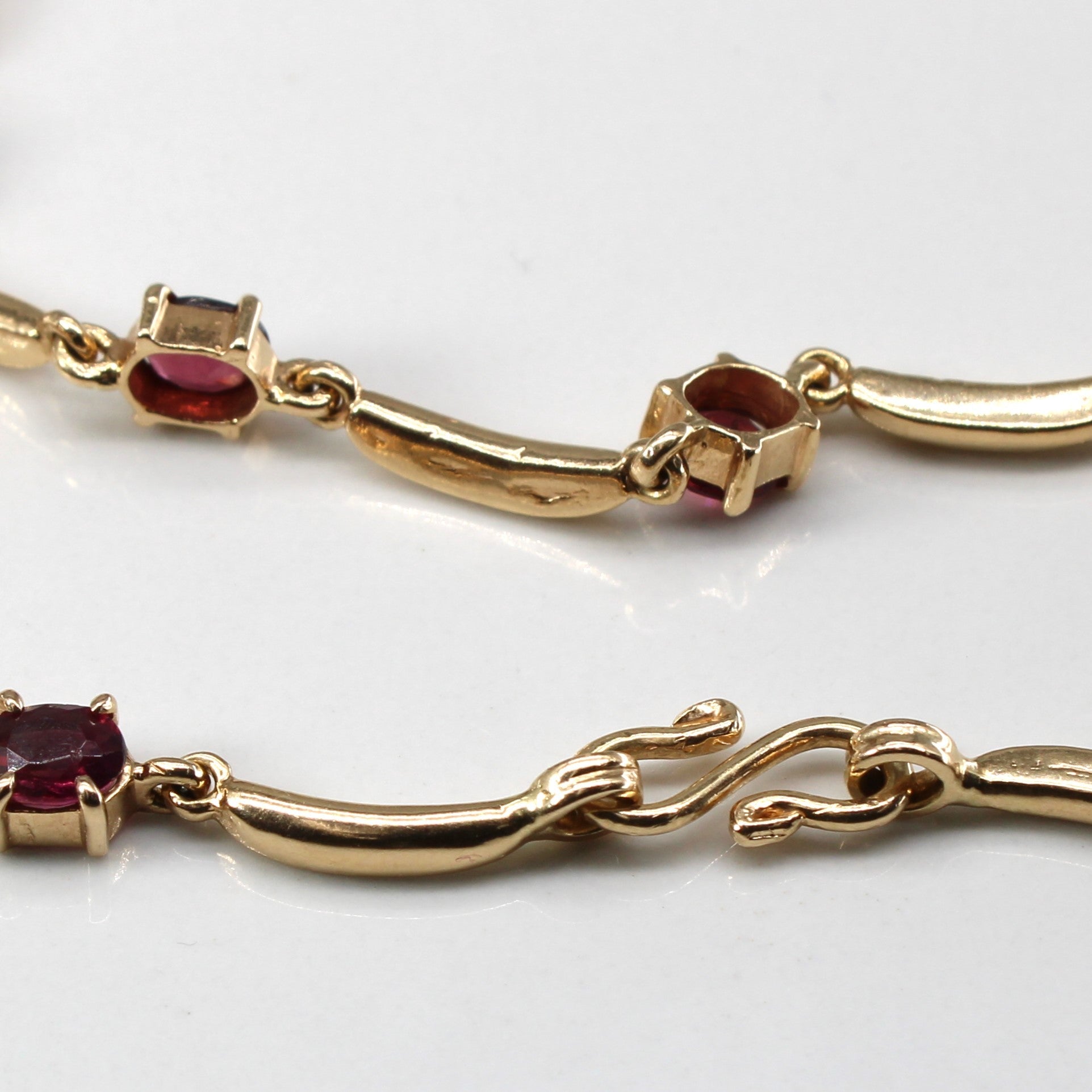 Garnet Gold Necklace | 10.40ctw | 16"|