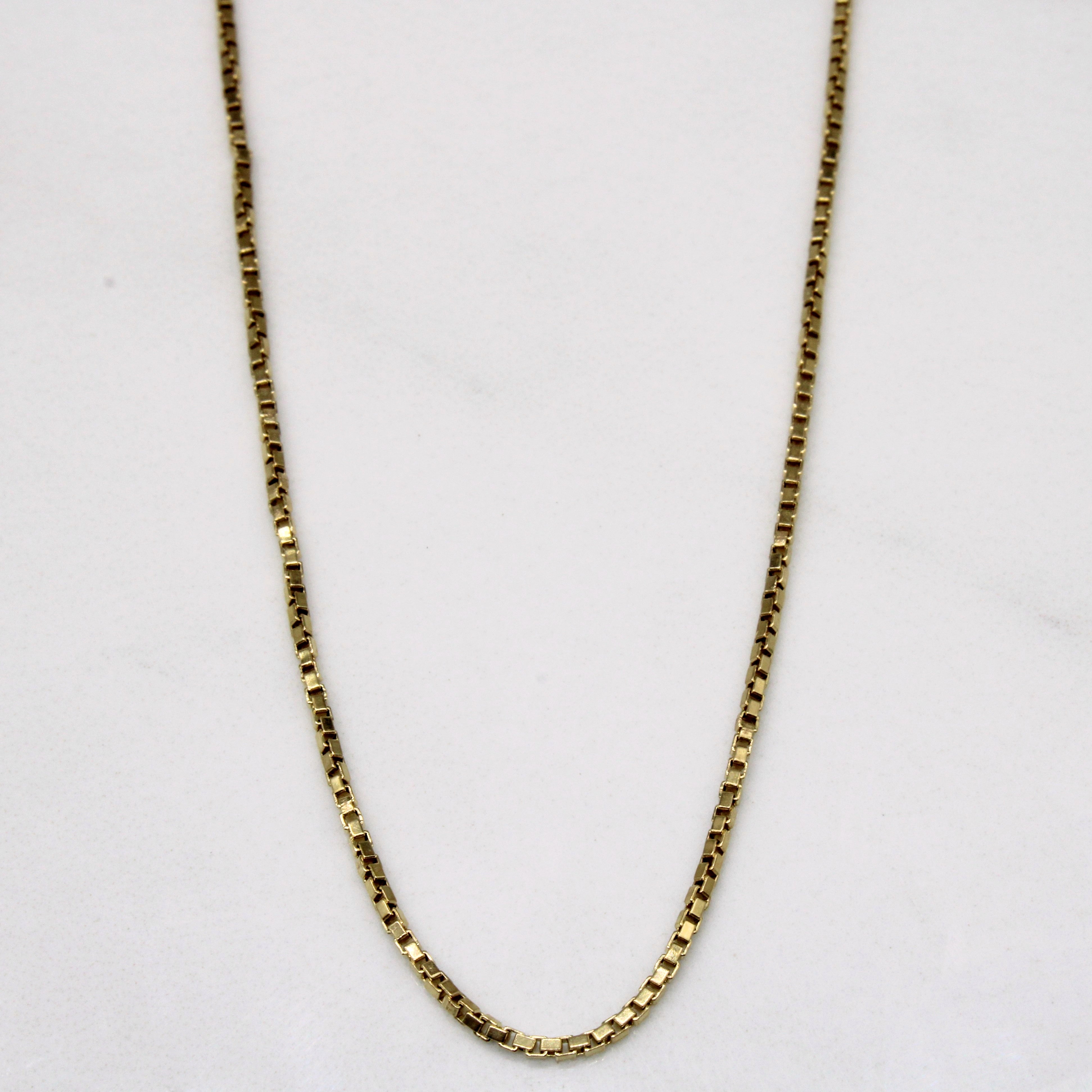 18k Yellow Gold Box Link Chain | 20" |