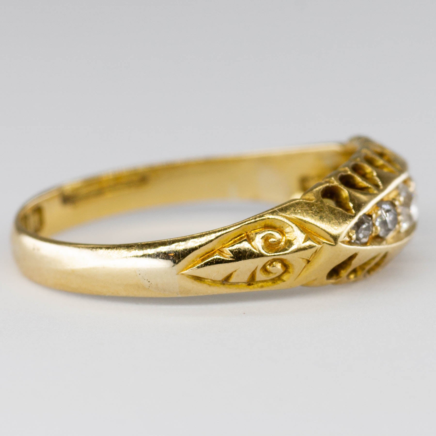 Victorian 1916 18k Gold Old European Diamond Ring  | 0.15ctw | SZ 6.5