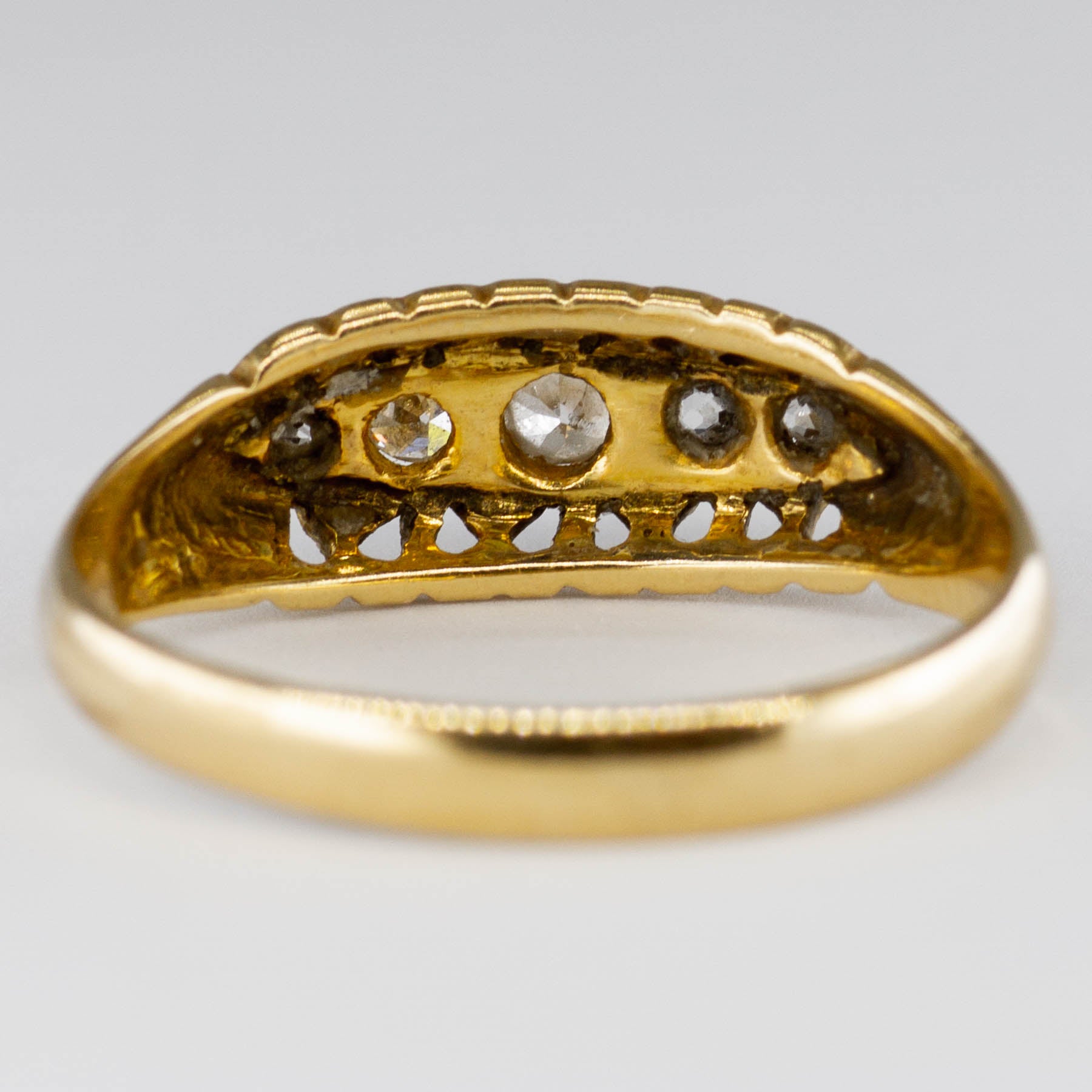 Victorian 1916 18k Gold Old European Diamond Ring  | 0.15ctw | SZ 6.5