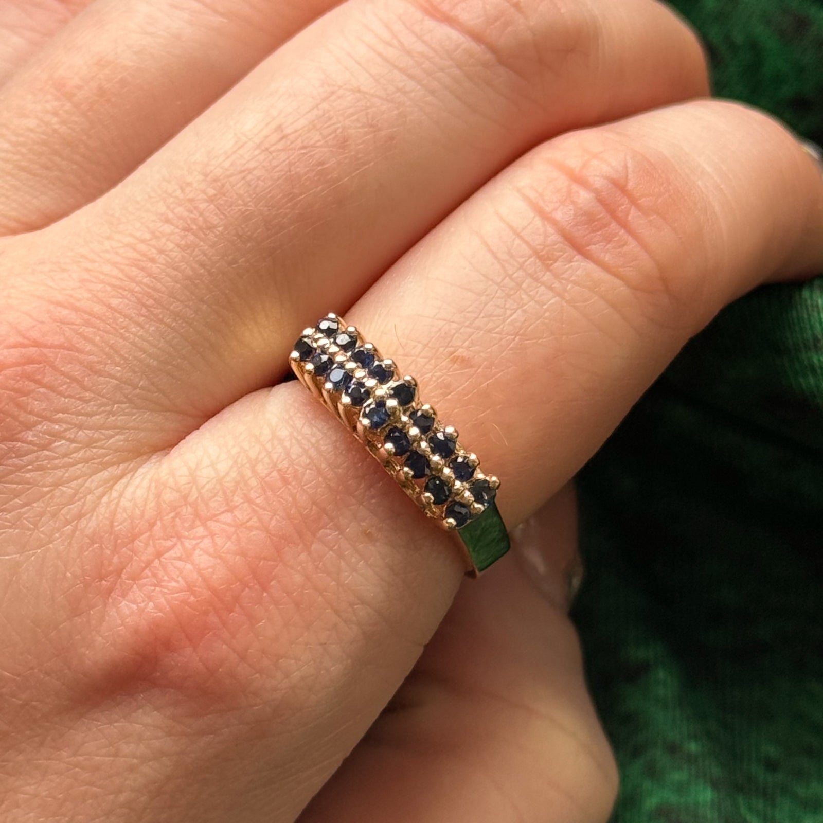 Double Row Sapphire Ring | 0.54ctw | SZ 7.75 |