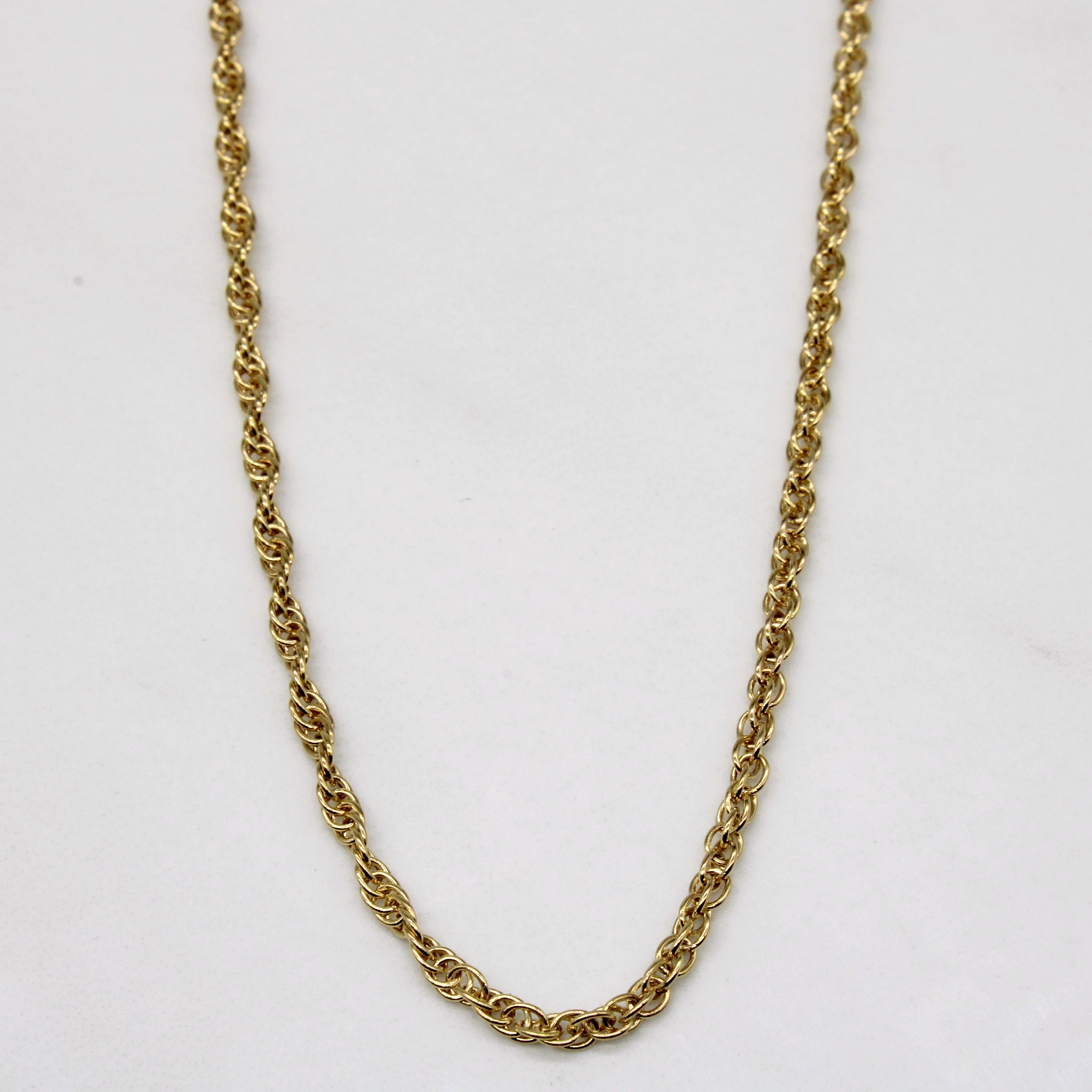 14k Yellow Gold Rope Chain | 20" |
