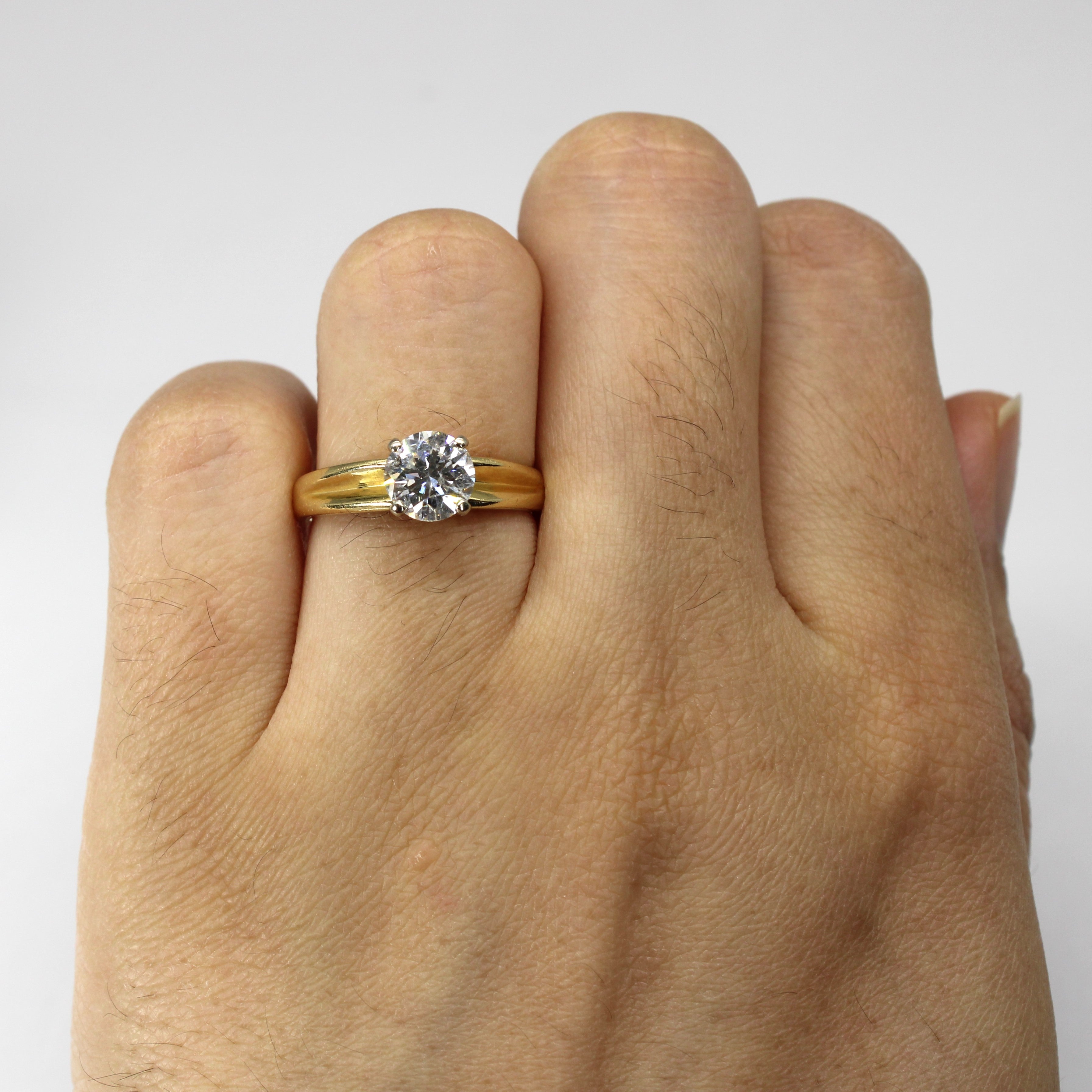 Solitaire Diamond Yellow Gold Ring | 1.03ct SI2/I1 G/H | SZ 5.75 |