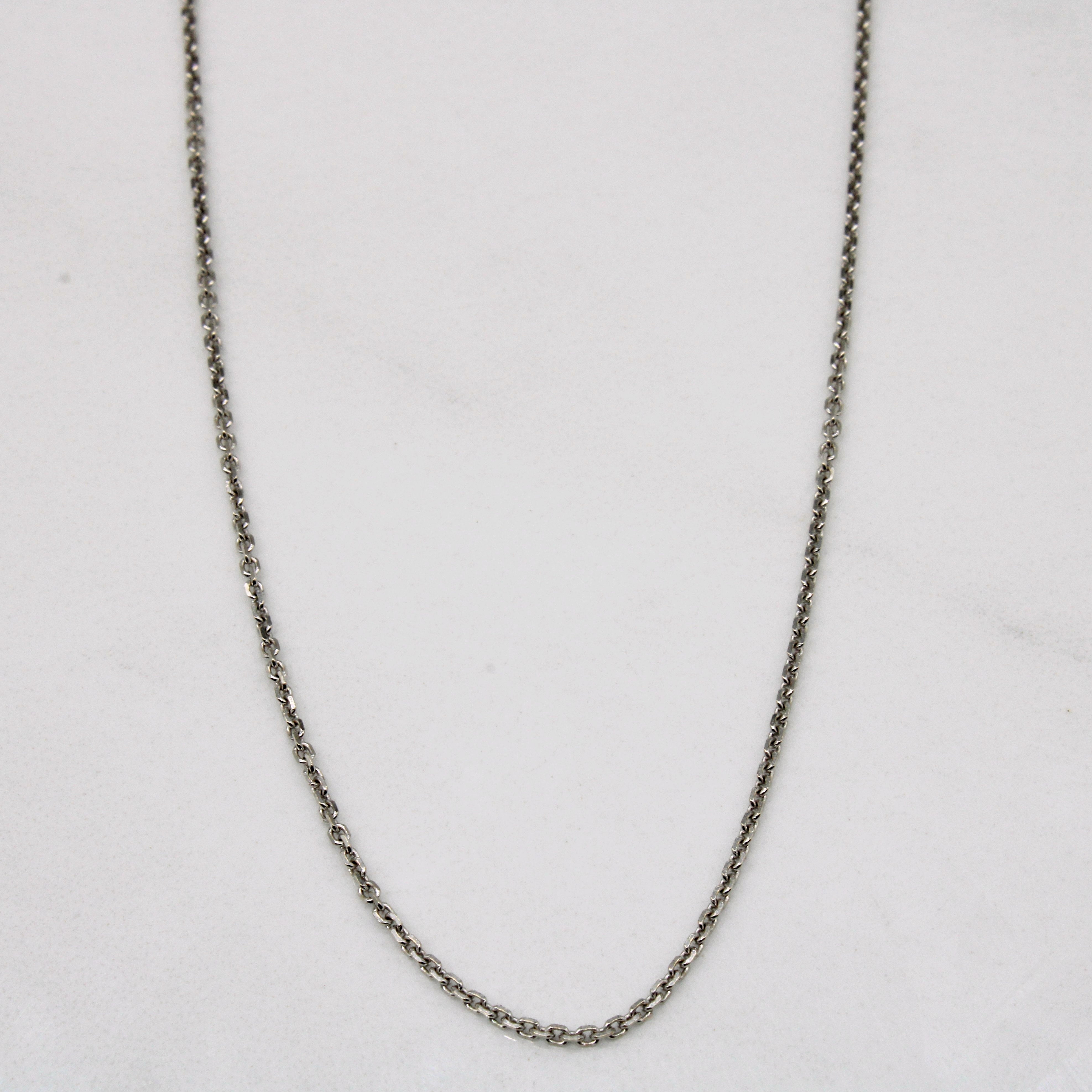 18k White Gold Oval Link Chain | 18" |