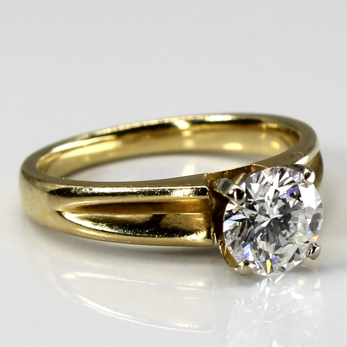Solitaire Diamond Yellow Gold Ring | 1.03ct SI2/I1 G/H | SZ 5.75 |