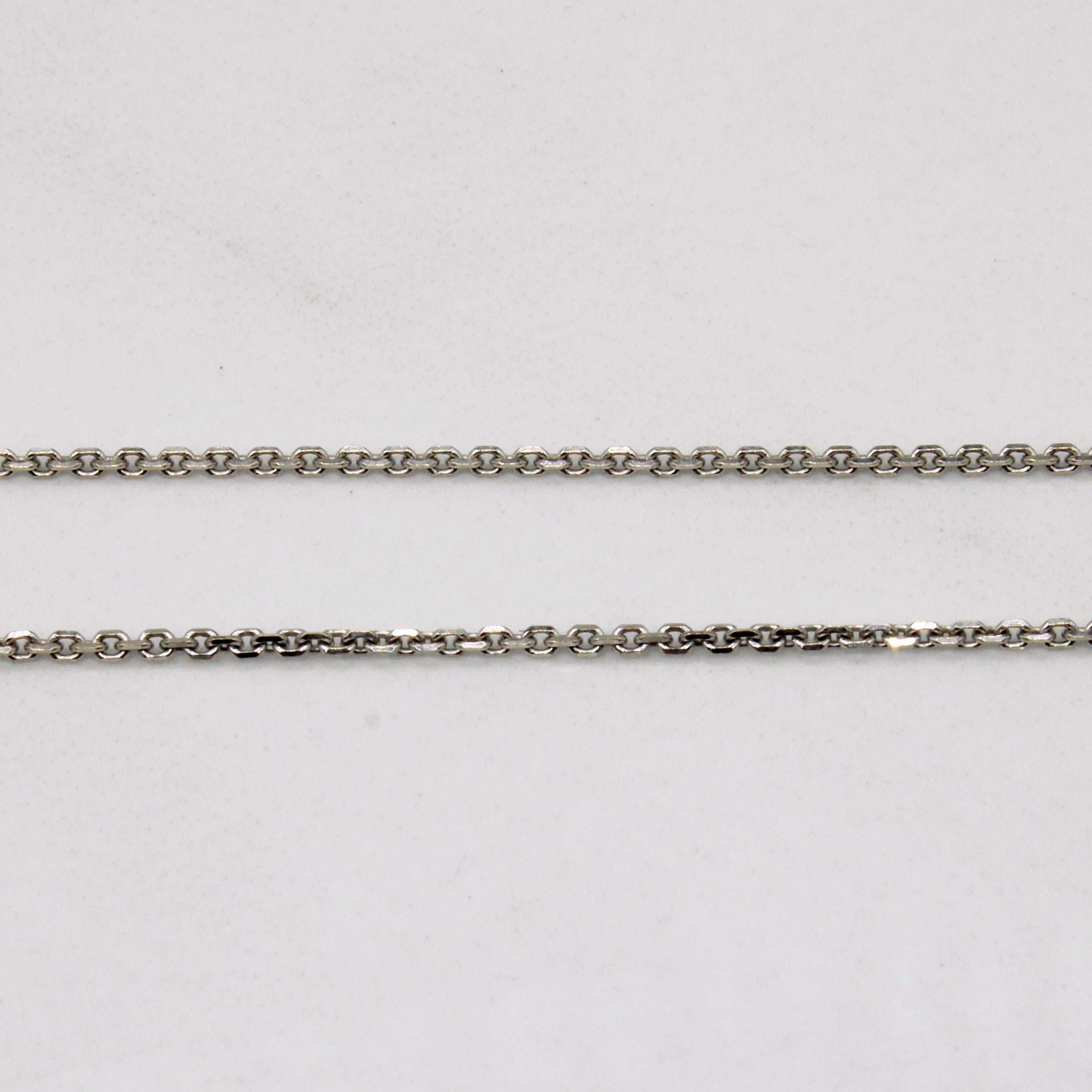 18k White Gold Oval Link Chain | 18" |