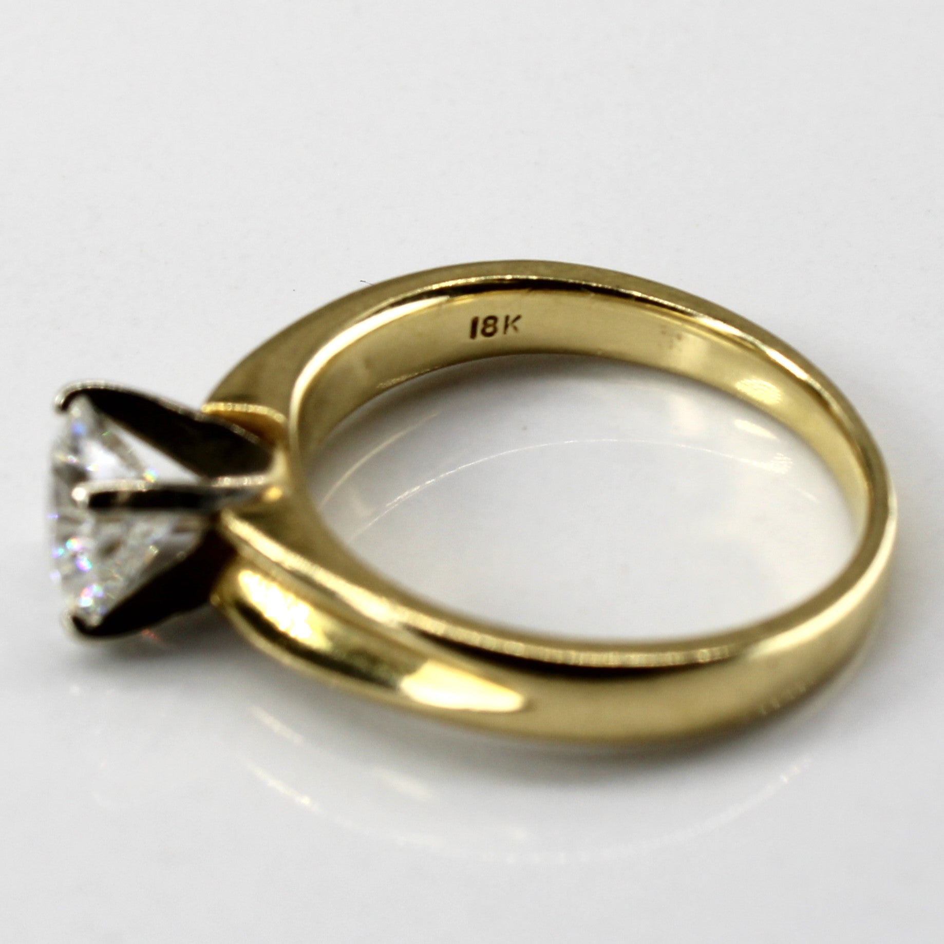 Solitaire Diamond Yellow Gold Ring | 1.03ct SI2/I1 G/H | SZ 5.75 |