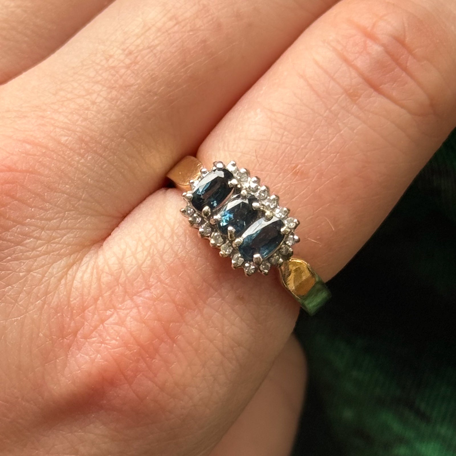Blue Sapphire & Diamond Ring | 0.75ctw, 0.11ctw | SZ 7.75 |