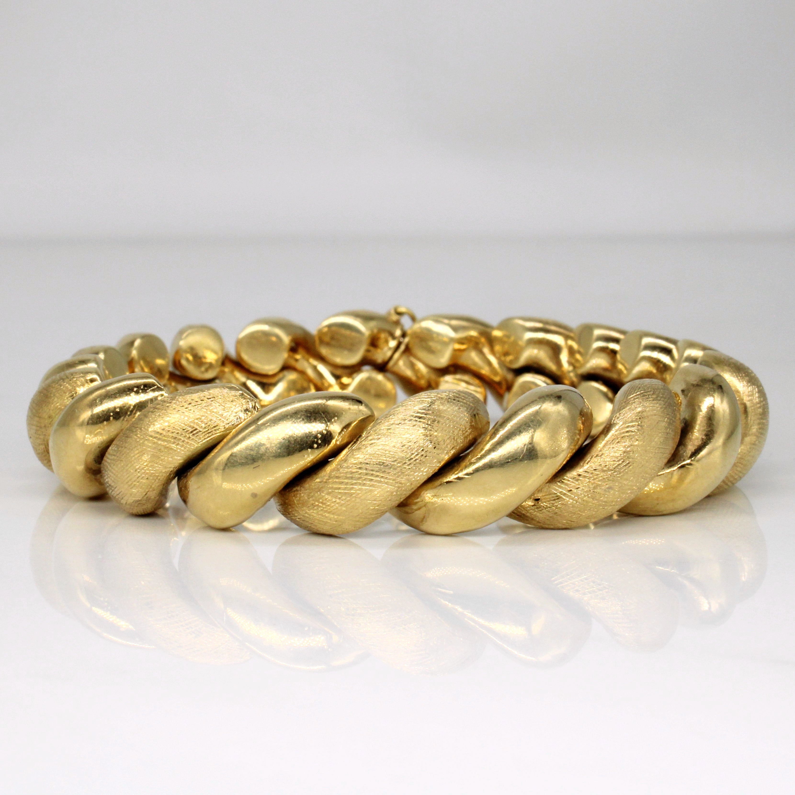 Vintage Italian 18k Yellow Gold Bracelet | 7.75" |