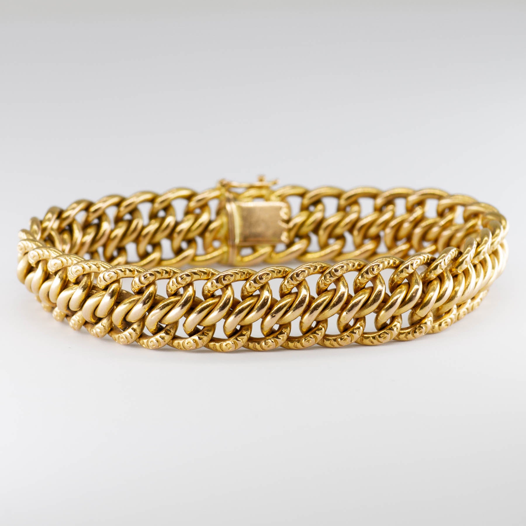 Antique French Hallmarked 18k Gold Bracelet | 7" |