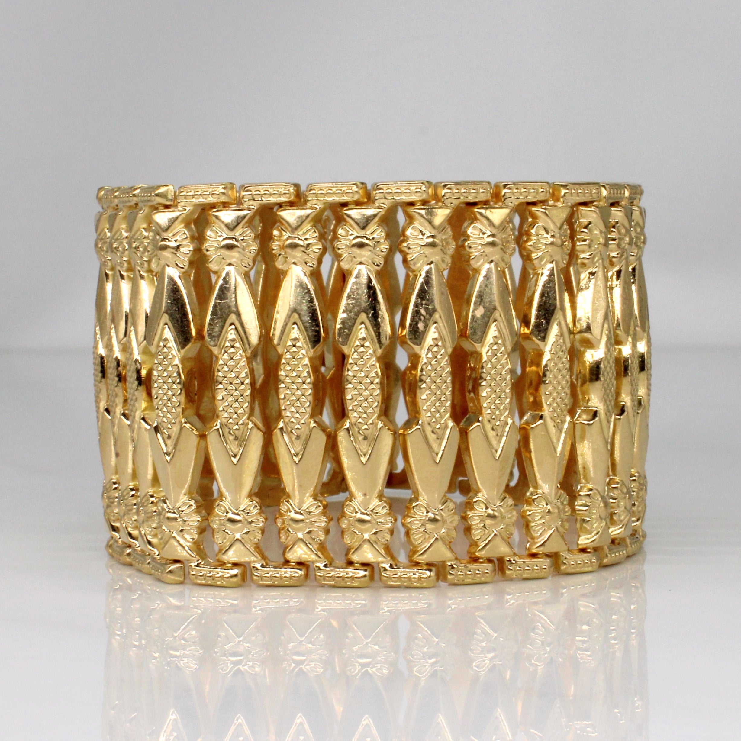 Bracelet vintage italien en or jaune 18 carats | 7,5" |