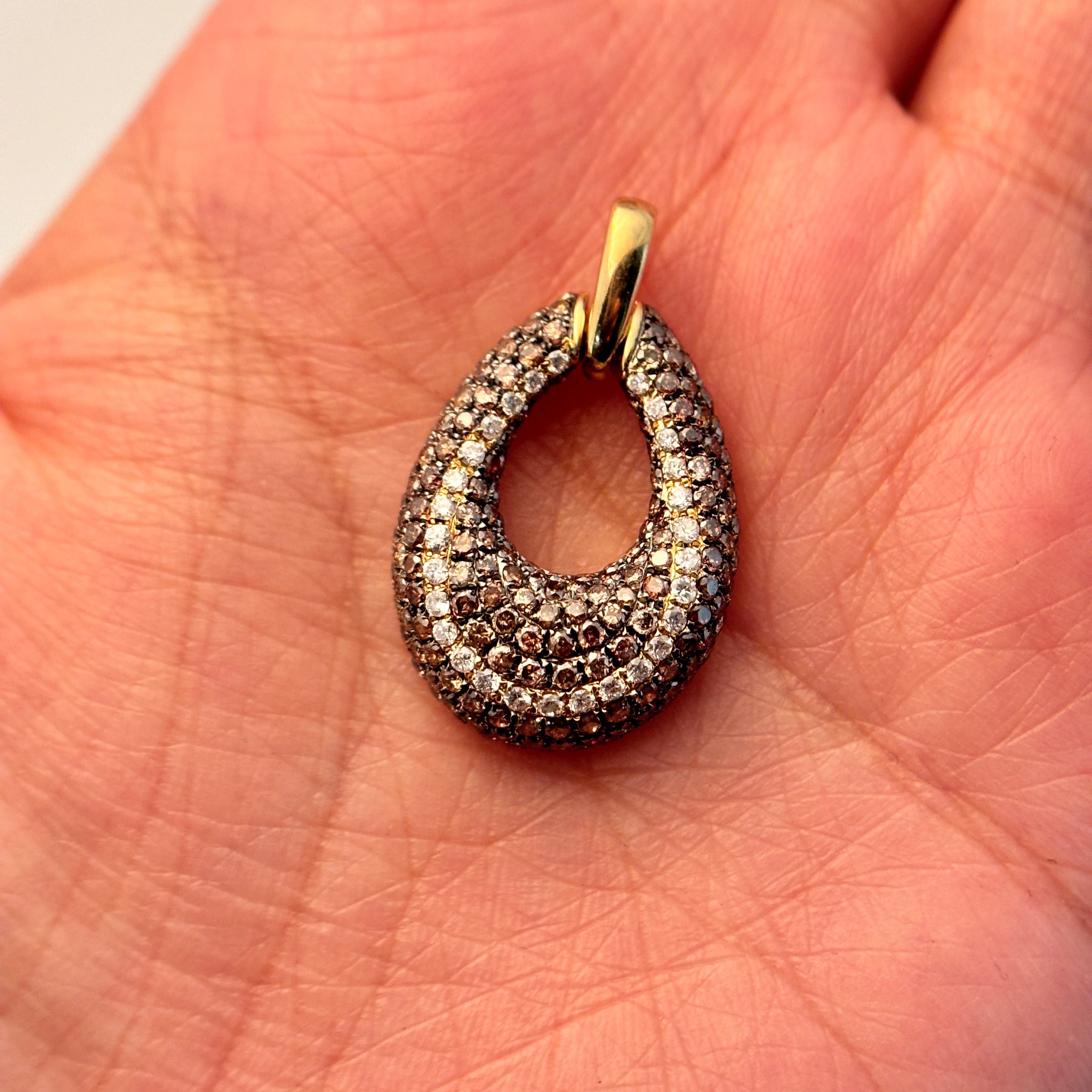 14K Yellow Gold Brown Diamond "Le Vian" Pendant | 1.74ctw