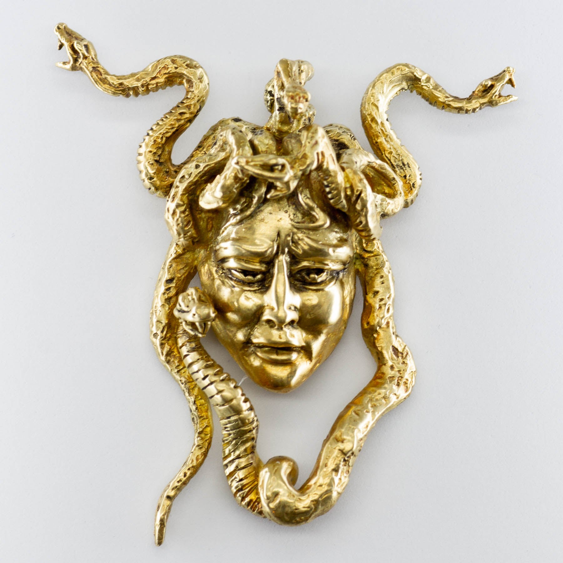 16k Gold Medusa Head Pendant